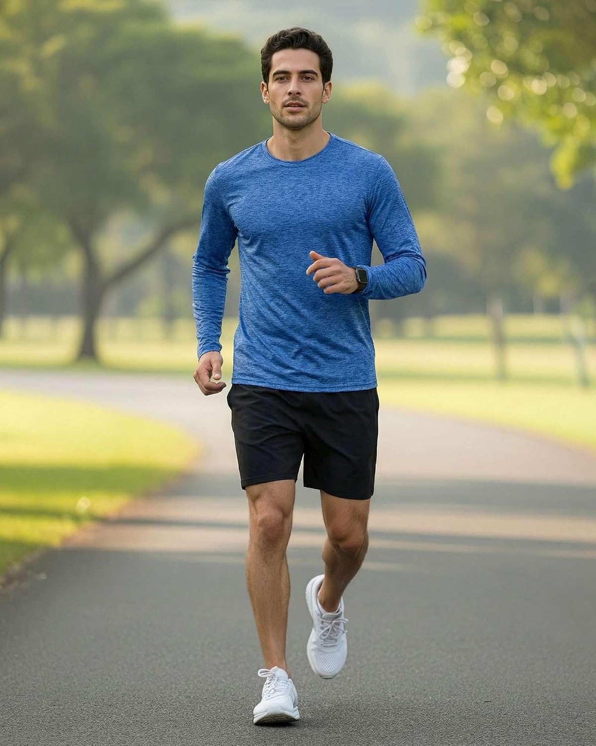 4 Pack Men's Dry Fit Long Sleeve Workout Shirts Gym Athletic Tee Fishing