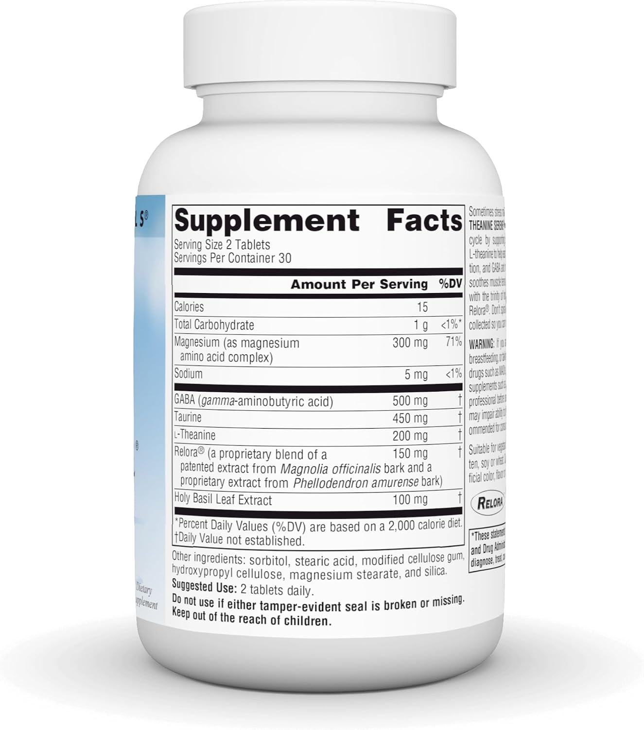 Source Naturals Theanine Serene with Relora, Calm Mind and Body* - 120 Tablets