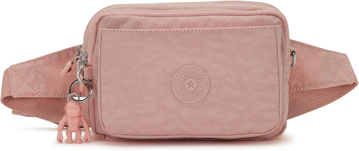 Kipling Women’s Abanu Medium Crossbody Bag, Lightweight, Adjustable Nylon Waist Pack with Multi-Compartment Zip Pockets