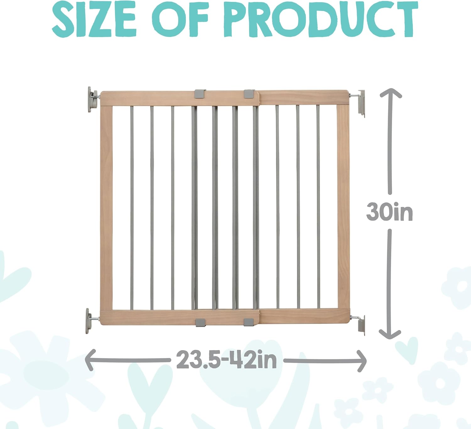Regalo Safety 36" Extra Tall Baby Gate for Top of Stairs & Dooways