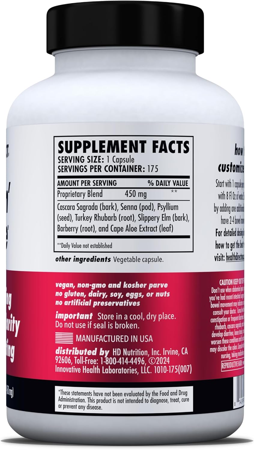 HEALTH DIRECT Sculpt n' Cleanse Herbal Colon and Gut Cleanse, 100 Capsules | Vegan herbal capsules formulated to support digestive health, regularity and gentle daily cleansing.