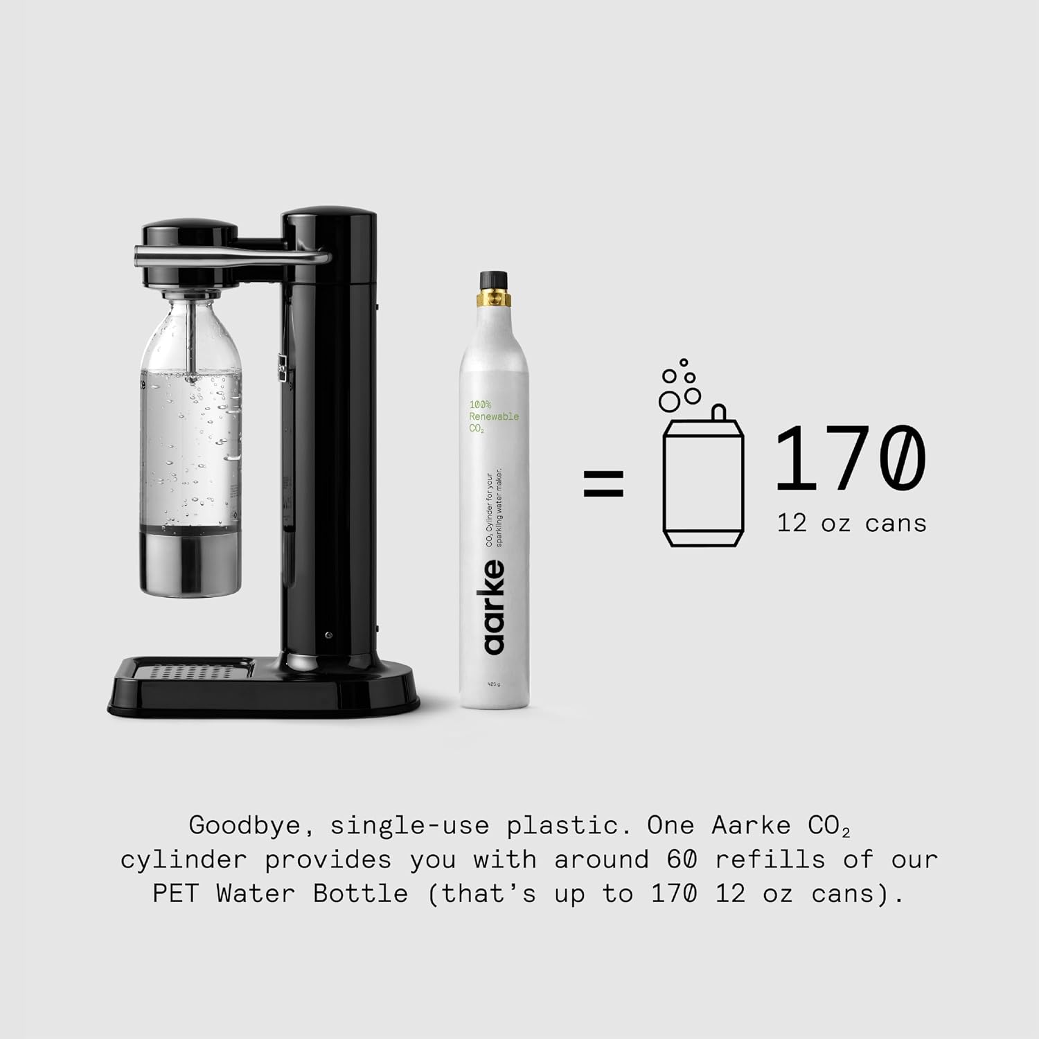 Aarke Carbonator 3 - Premium Sparkling Water Maker, Matte Black