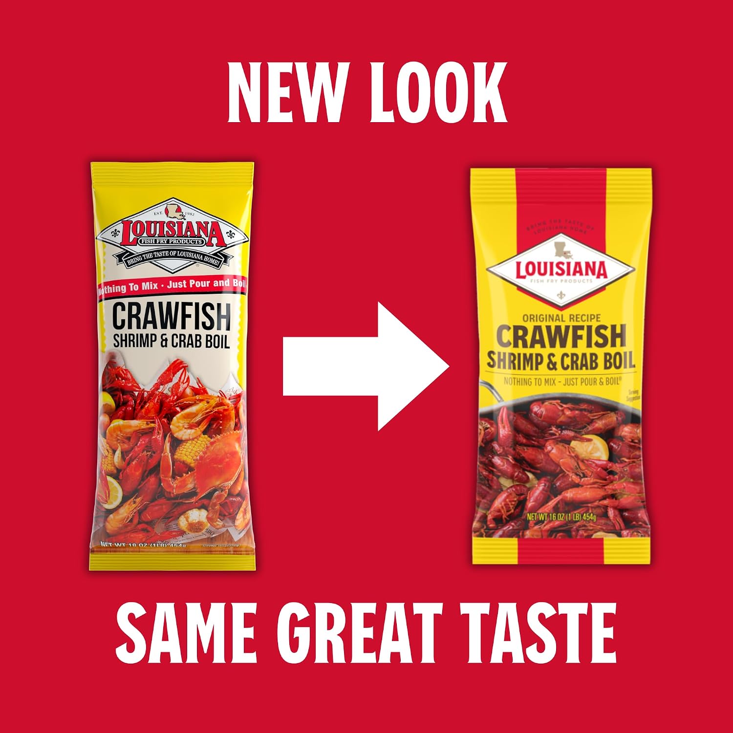 Louisiana Fish Fry Crawfish, Shrimp & Crab Boil Seasoning 16 oz - Pack of 4