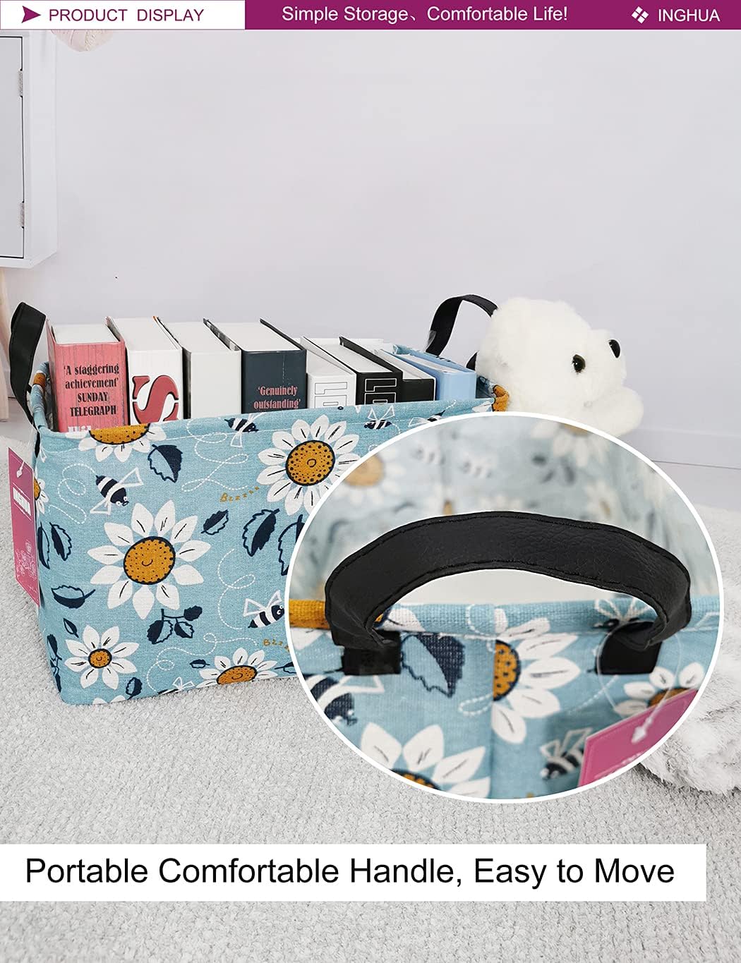 Rectangular Storage Basket Gift Bag Rec Spaceships