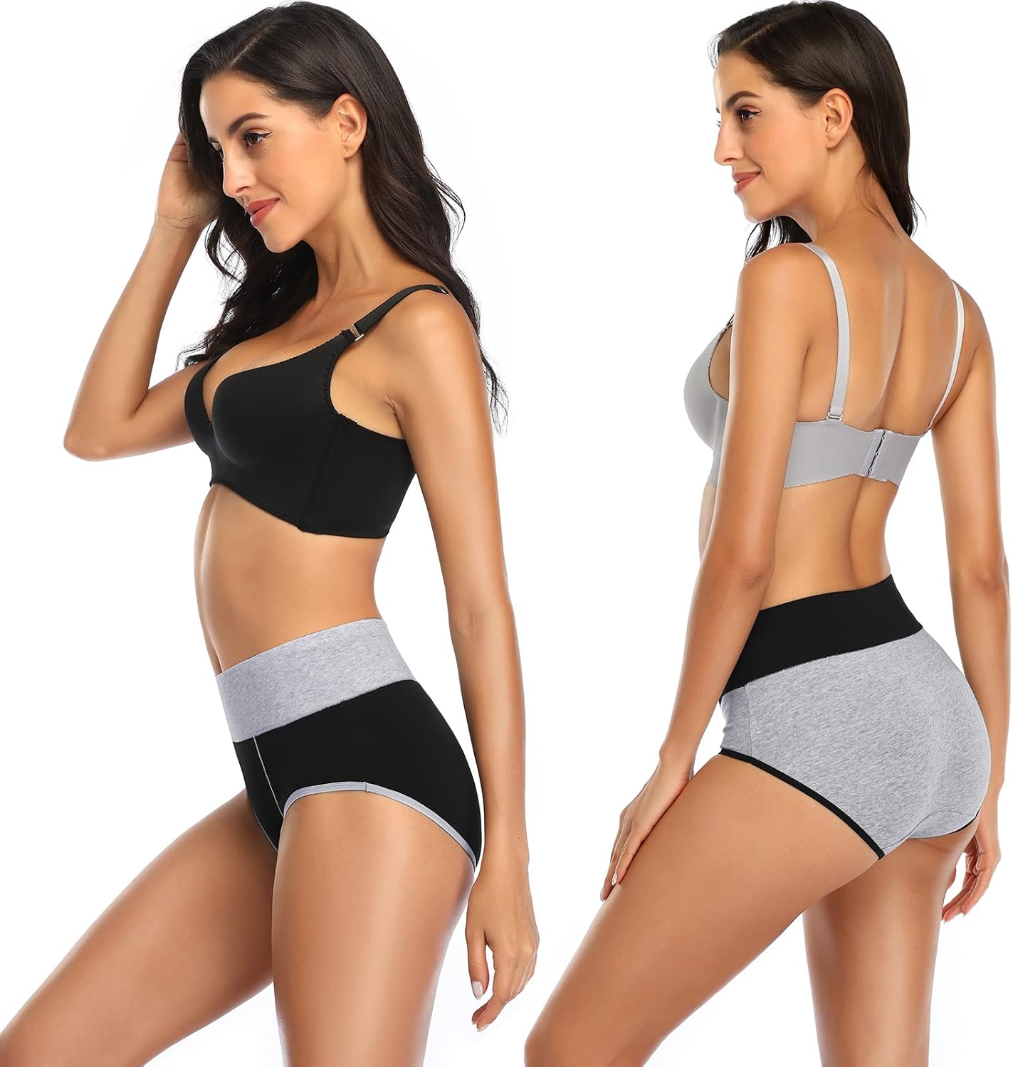 Annenmy Postpartum Underwear Women High Waisted Cotton Underwear Breathable C Section Panties Tummy Control Briefs