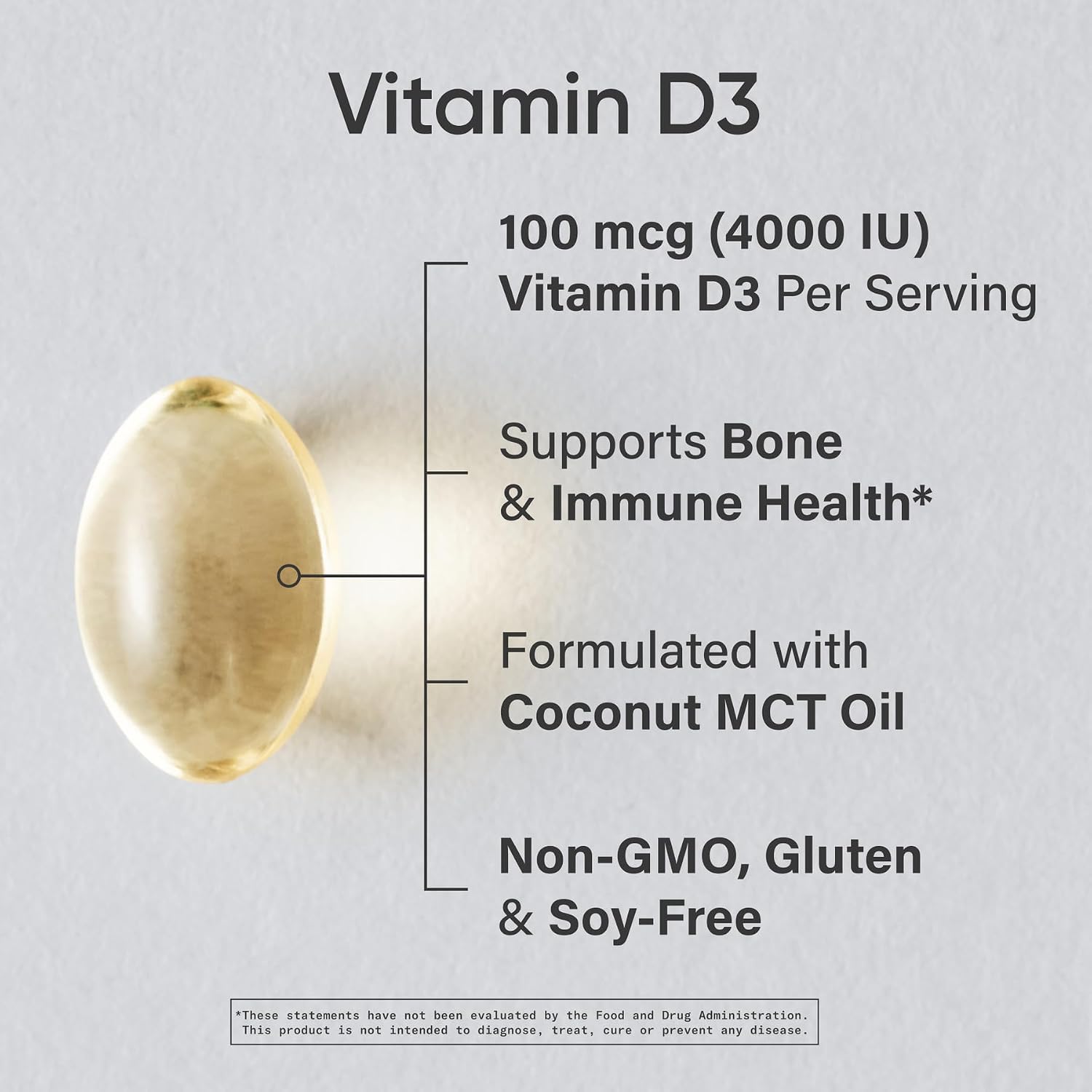 Sports Research® Vitamin D3 5000iu/125mcg with Coconut Oil, 360 Softgels | Extra Strength Vitamin D Supplement | Immune, Bone, Mood Support | Non-GMO, Soy Free - 360 Servings