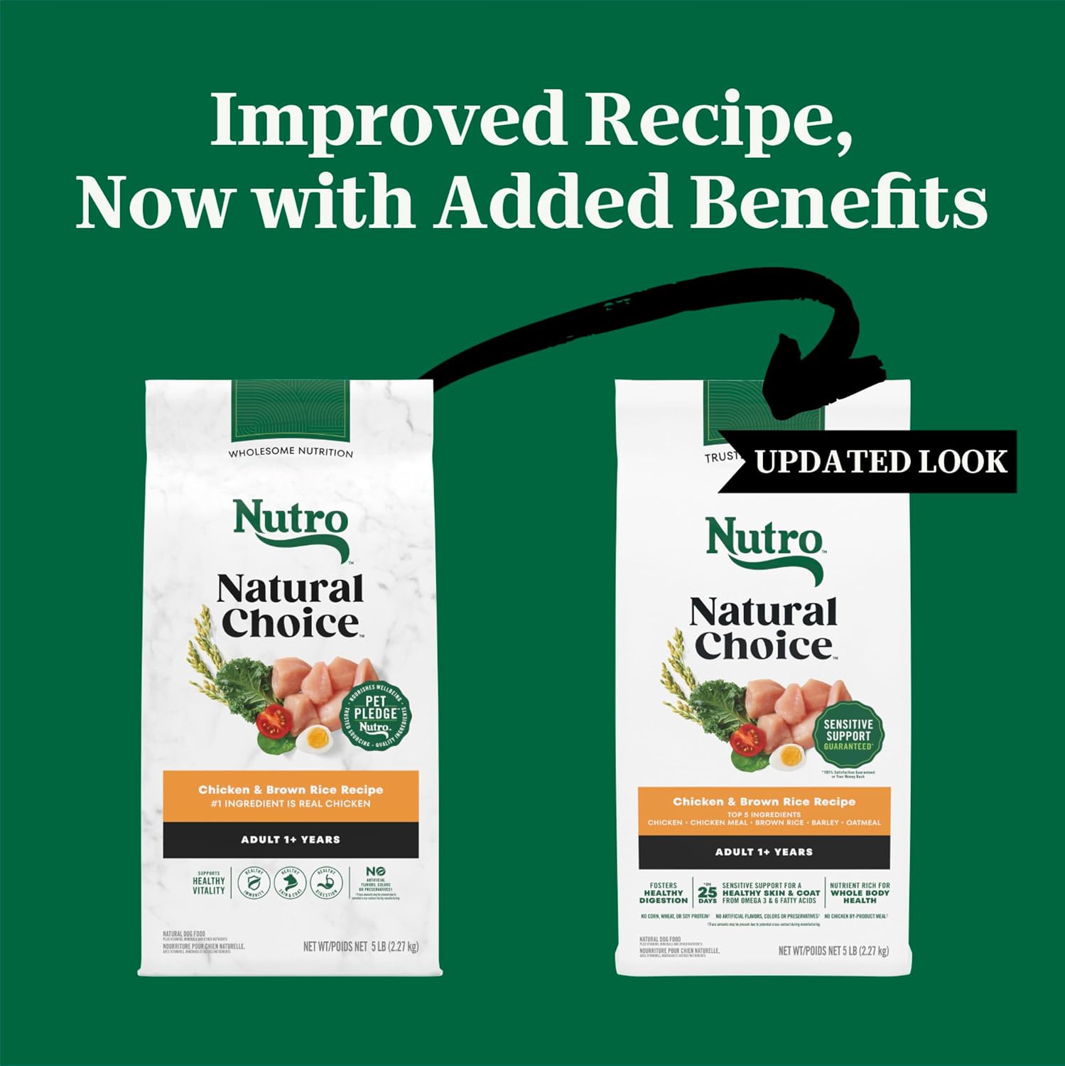 Nutro Natural Choice Adult Dry Dog Food, Chicken & Brown Rice Recipe, 5 lb | Non-GMO, Real chicken #1 ingredient, no corn, wheat, soy or chicken by-product meal, supports skin & coat/digestion/immunity
