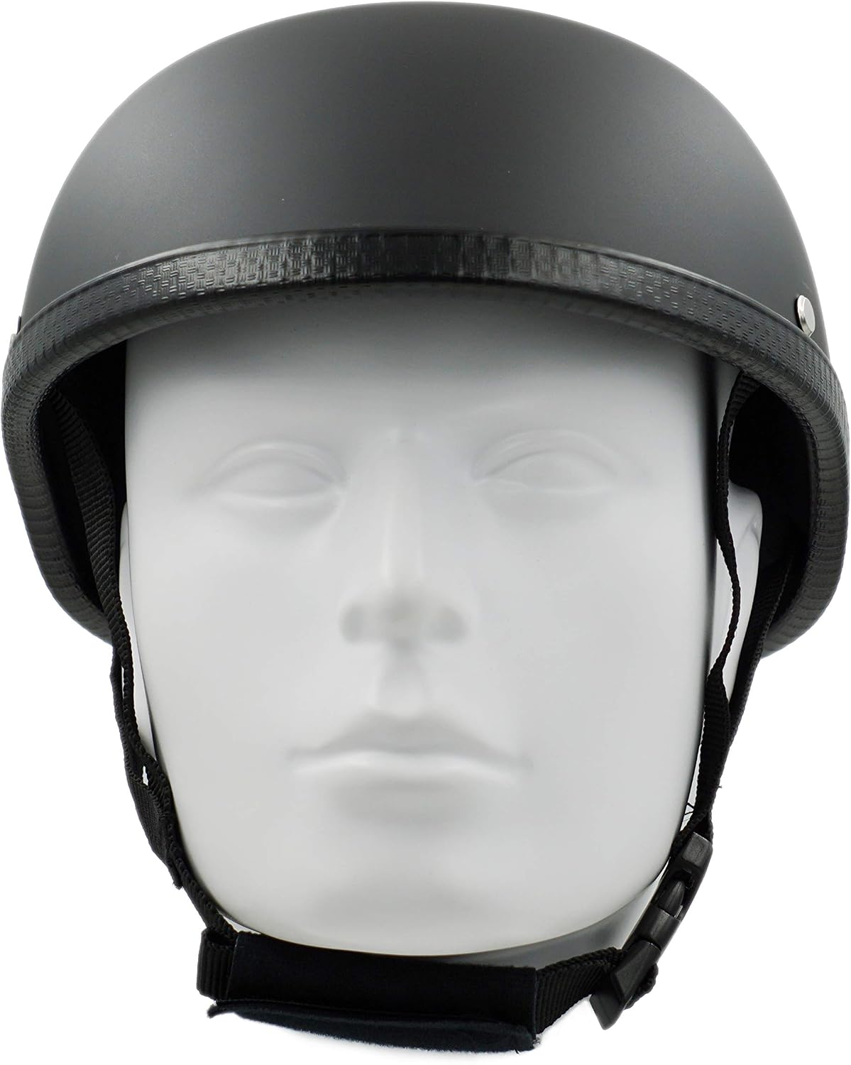 Classic ATV UTV Scooter Beanie Scull Cap Novelty (Non DOT) OSFM Flat Black