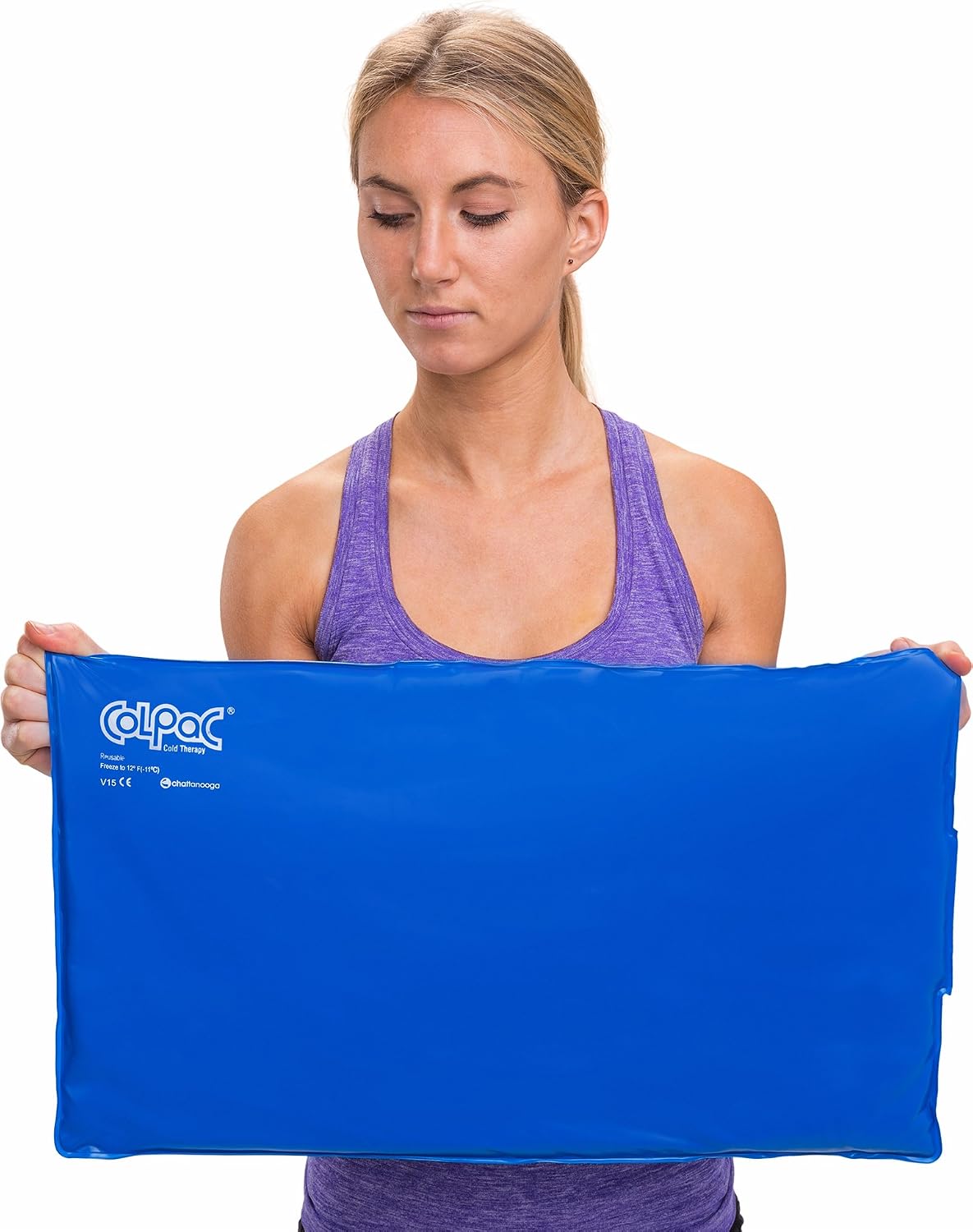 Chattanooga ColPac - Reusable Gel Ice Pack - Black Polyurethane - Standard - 10 in x 13.5 in - Cold Therapy - Knee, Arm, Elbow, Shoulder, Back - Aches, Swelling, Bruises, Sprains, Inflammation