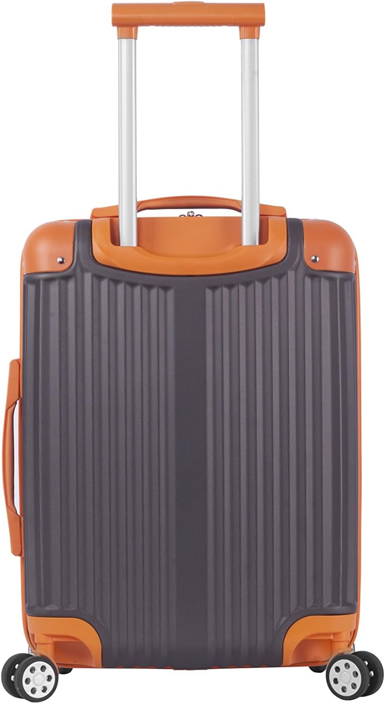 Rockland Berlin Hardside 3 Piece Expandable Spinner Wheel Luggage Set, (20"/24"/28"), Black
