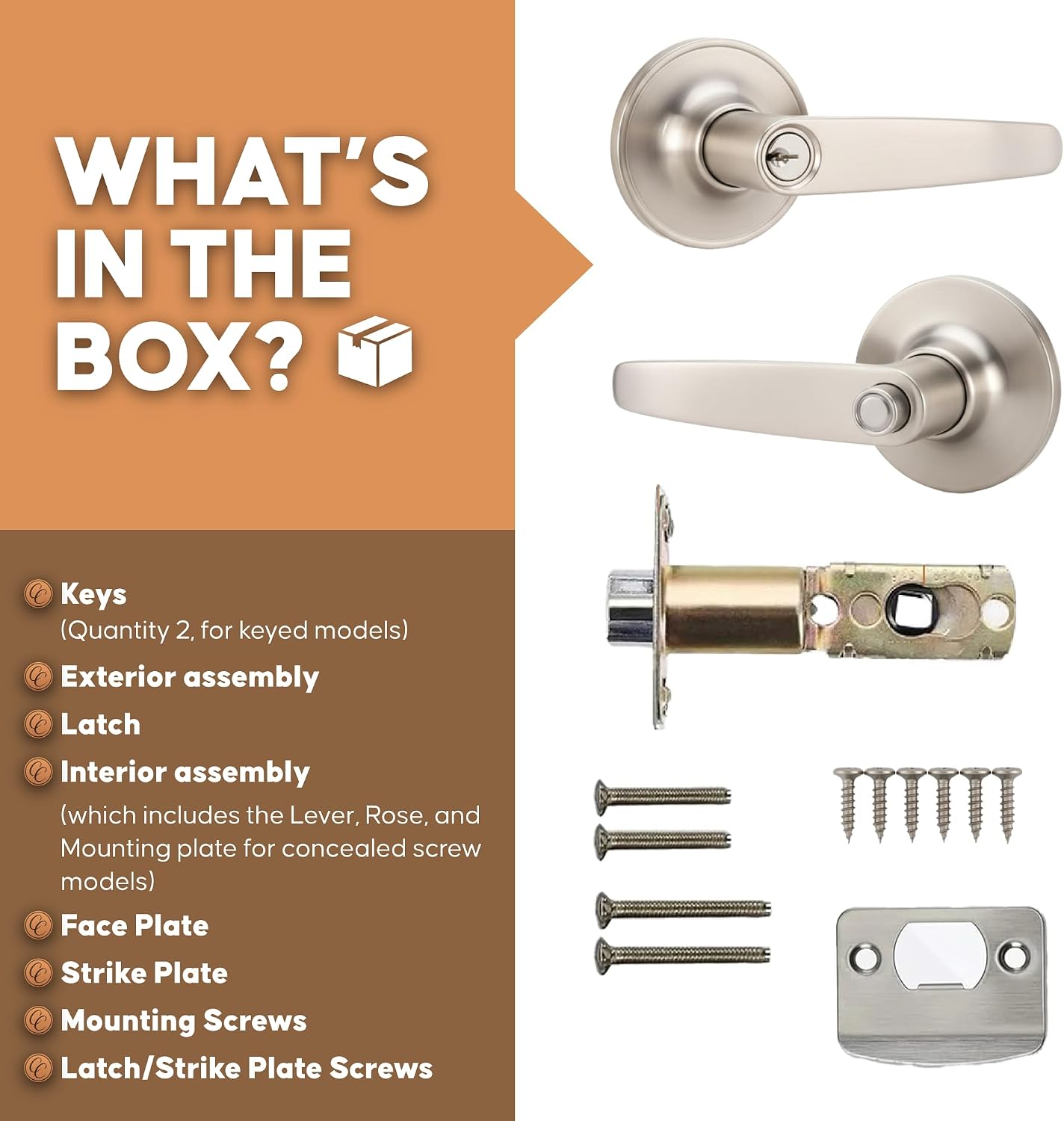 Copper Creek DL1231SS Daley Push Button Privacy Door Lever, Satin Stainless