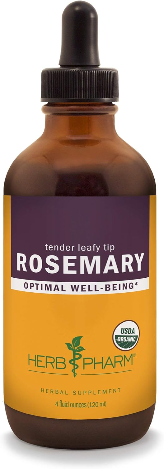 Herb Pharm Rosemary Liquid Herbal Extract: Organic Traditional Cognitive Support, for Memory & Alertness, Circulatory Support, Gluten-Free, Non-GMO