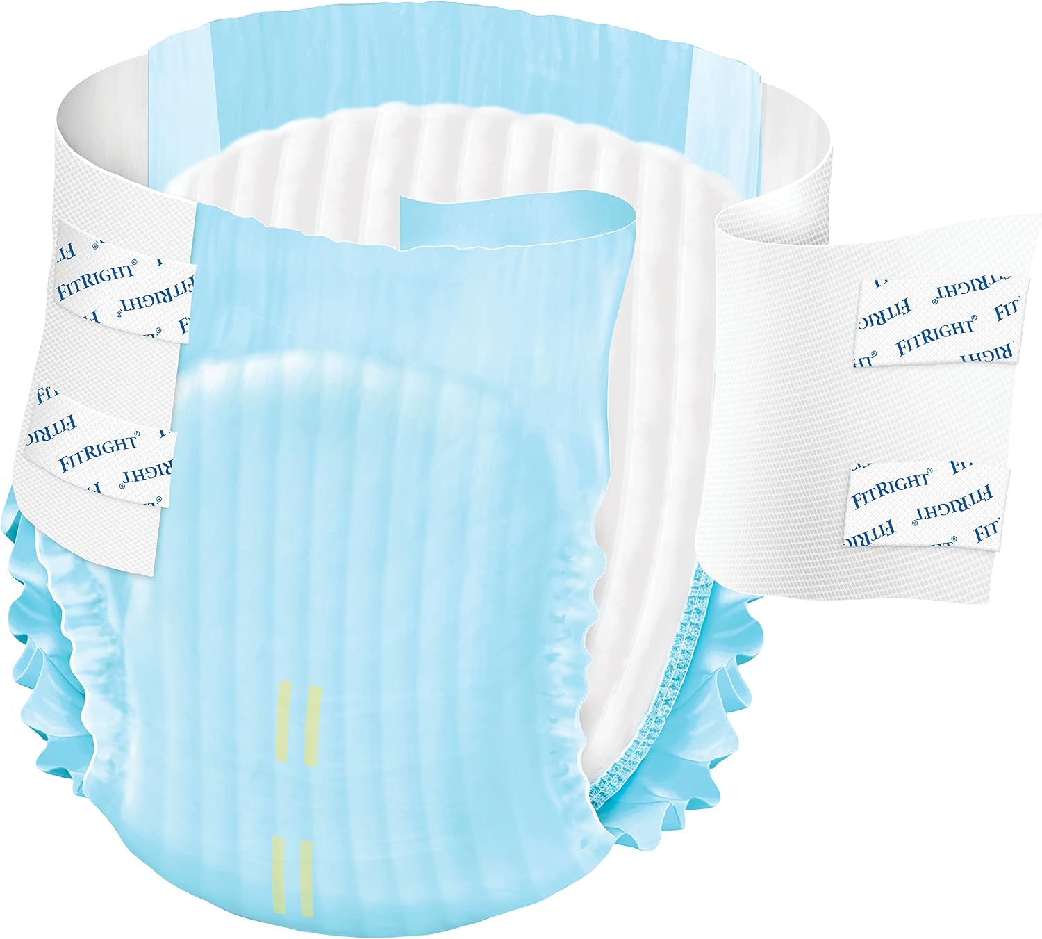 FitRight Adult Diapers, Extra Heavy Absorbency, XL (Waist Size 56in-64in), 80 Count, OptiFit Incontinence Briefs for Men and Women, Disposable, Moisture Wicking, Leak Protection,