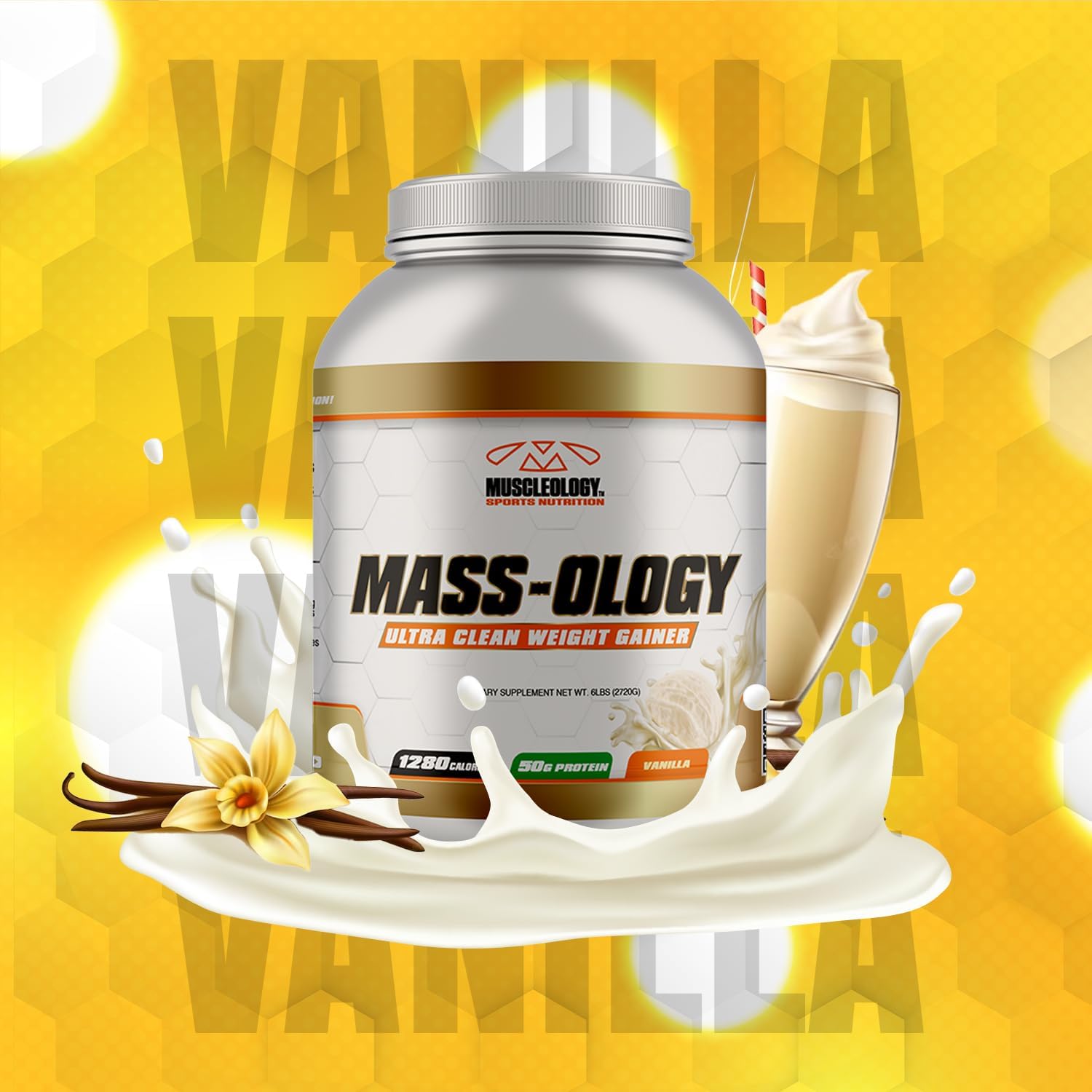 MUSCLEOLOGY Weight Gainer | Whey Protein Powder | Muscle Builder for Men & Women | Chocolate, 6 lbs