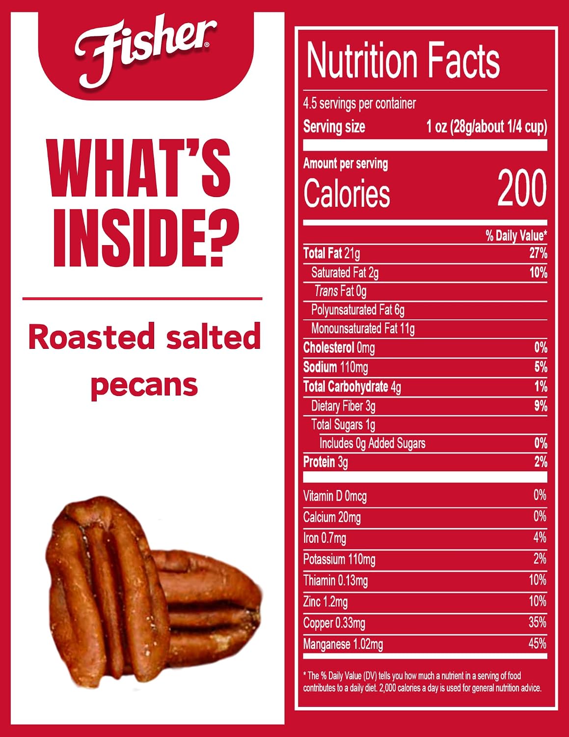 Fisher Snack Glazed Pecans Candied, 24 oz, Pack of 1 | Junior Mammoth Candied Pecans, Perfect For Gifting Or Personal Enjoyment, Crunchy, Irresistibly Sweet