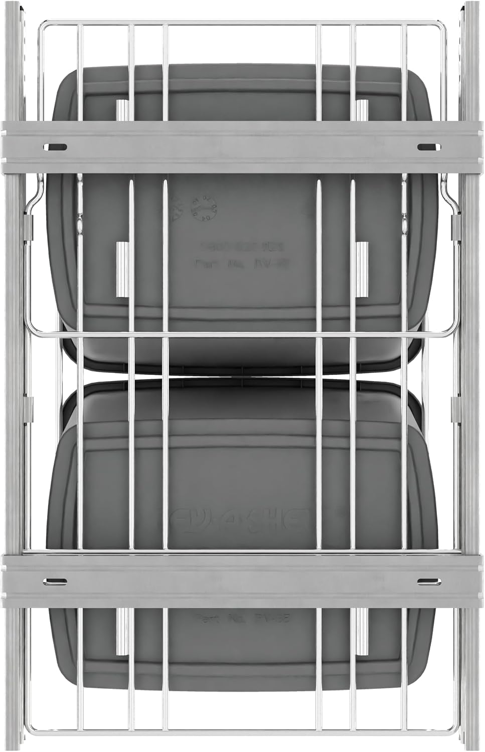 Rev-A-Shelf Double Pullout Garbage Trash Cans for Kitchen Cabinets, 35 Qt
