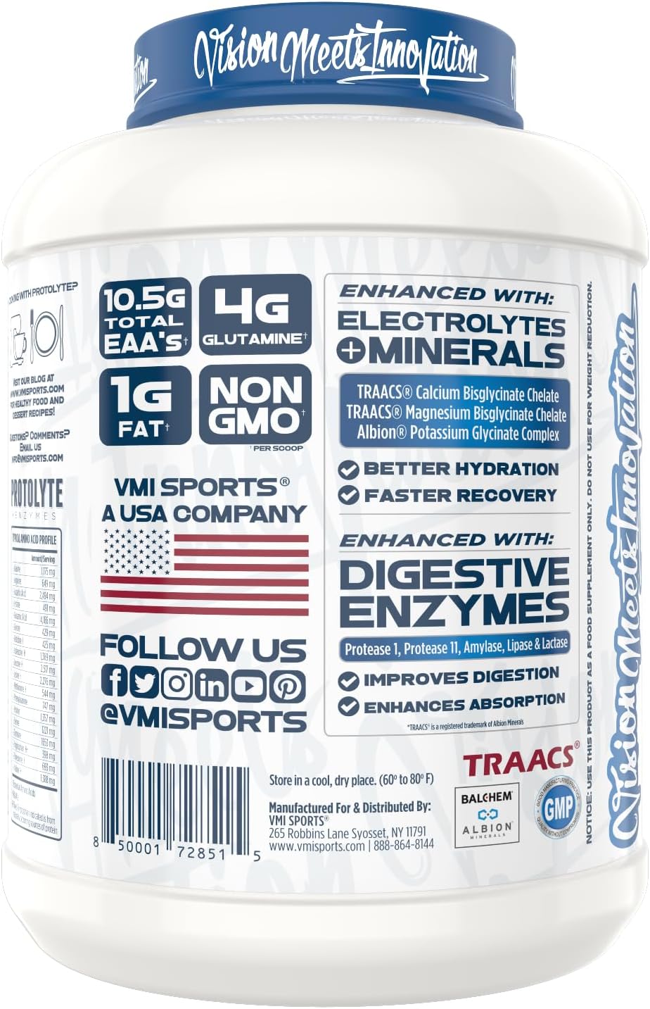 VMI Sports | ProtoLyte Whey Isolate Protein Powder | Low Calorie Whey for Weight Loss and Muscle Gain | Digestive Enzymes | Non-GMO (1.6 lb, Chocolate Fudge Cookie) | Premium whey isolate protein powder for smooth mixing in shakes smoothies and convenien…