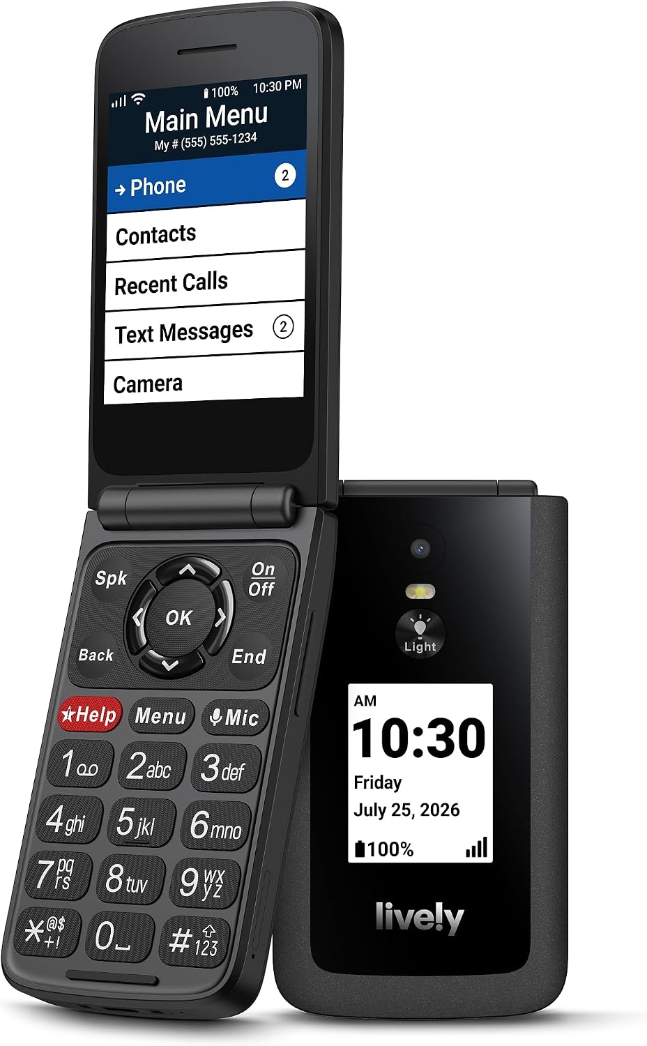 LIVELY Jitterbug Flip Cell Phone for Seniors, Flip2, Red