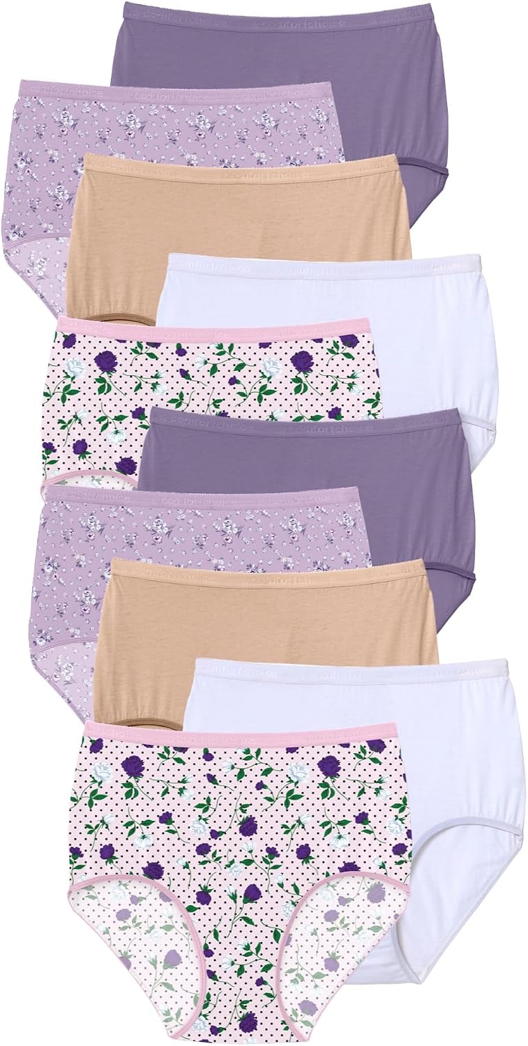 Comfort Choice Full Coverage Cotton Brief 10-Pack