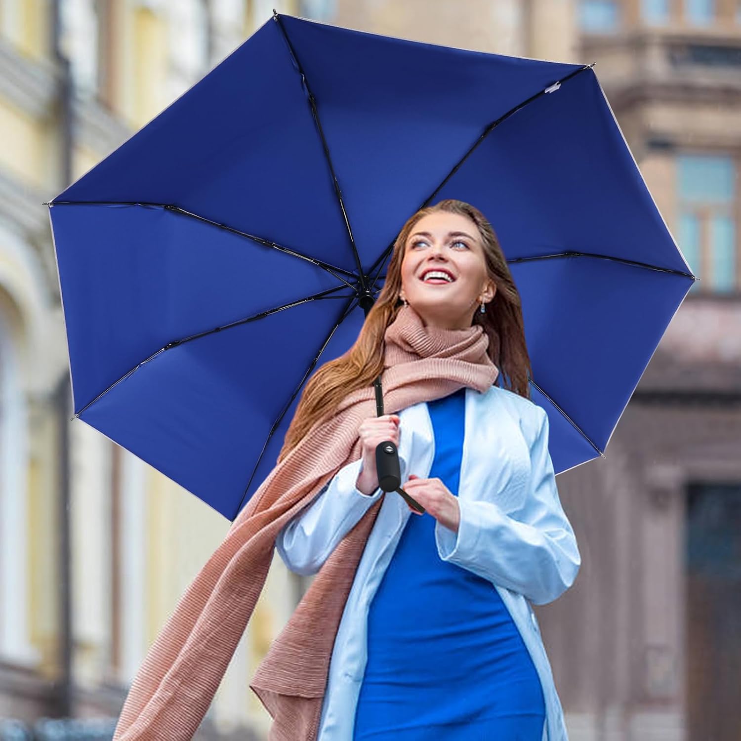 G4Free UPF 50+ UV Protection Travel Umbrella 42/46 Inch Auto Open Close