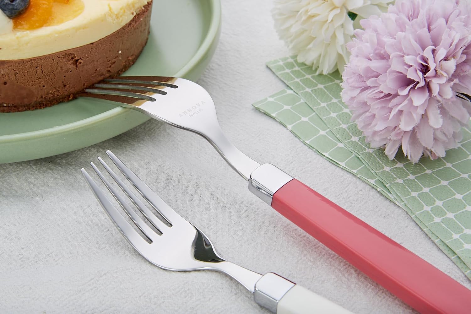 ANNOVA Silverware Set Stainless Steel Colorful Tableware Kitchen Flatware Set Utensils, Includes Dinner Knives, Forks, Spoons