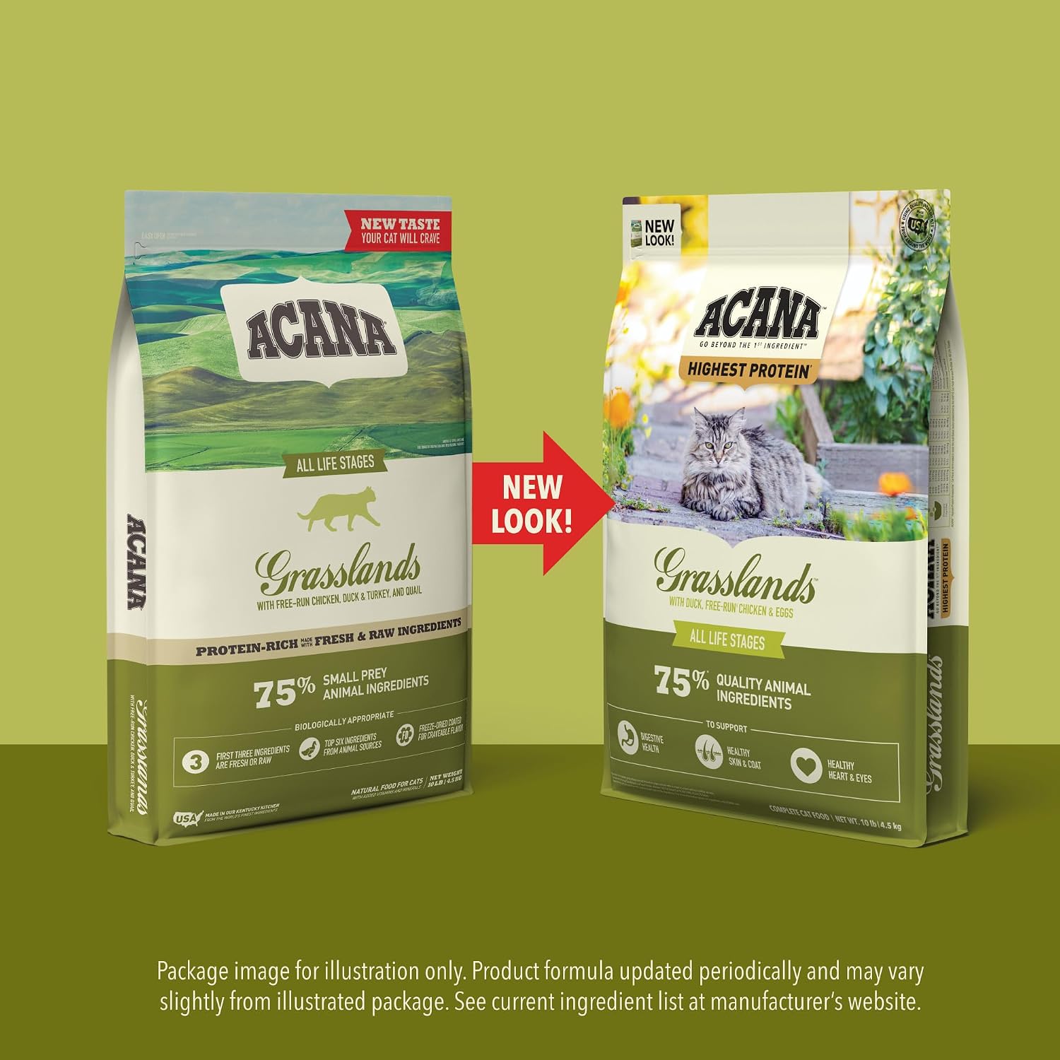 ACANA Grain-Free Dry Cat Food Meadowlands Recipe 4lb Bag