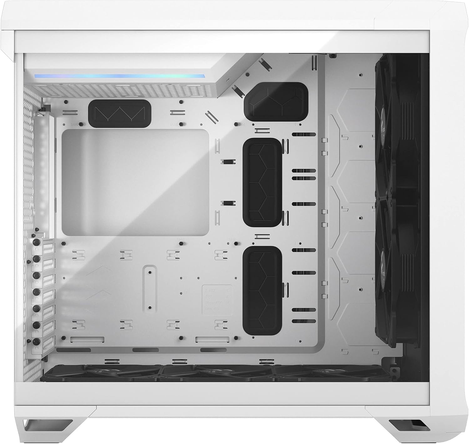Fractal Design Torrent Black - Light Tint Tempered Glass Side Panel - Open Grille for Maximum air Intake - Two 180mm PWM and Three 140mm Fans