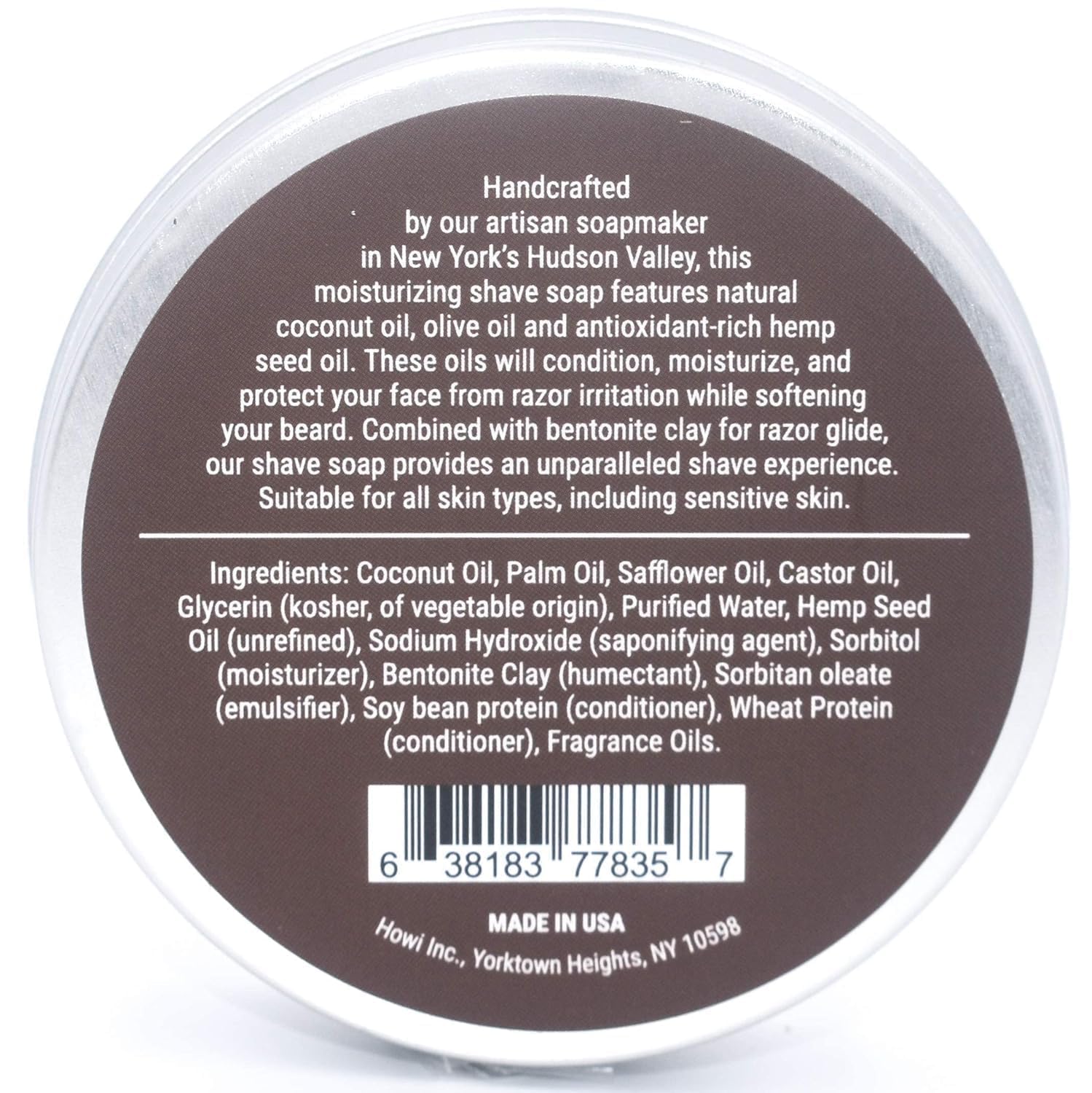 Taconic Lavender Natural Shaving Soap Puck, Rich Lather | Calming lavender aroma pairs with moisturizing natural oils to build rich protective lather for a comfortable wet shave.