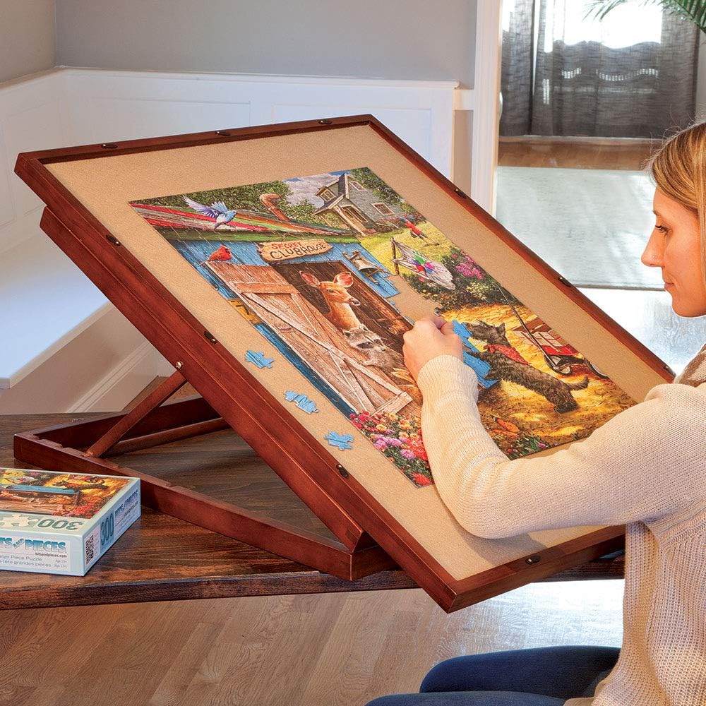 Bits and Pieces Deluxe Jigsaw Puzzle Board Puzzle Easel