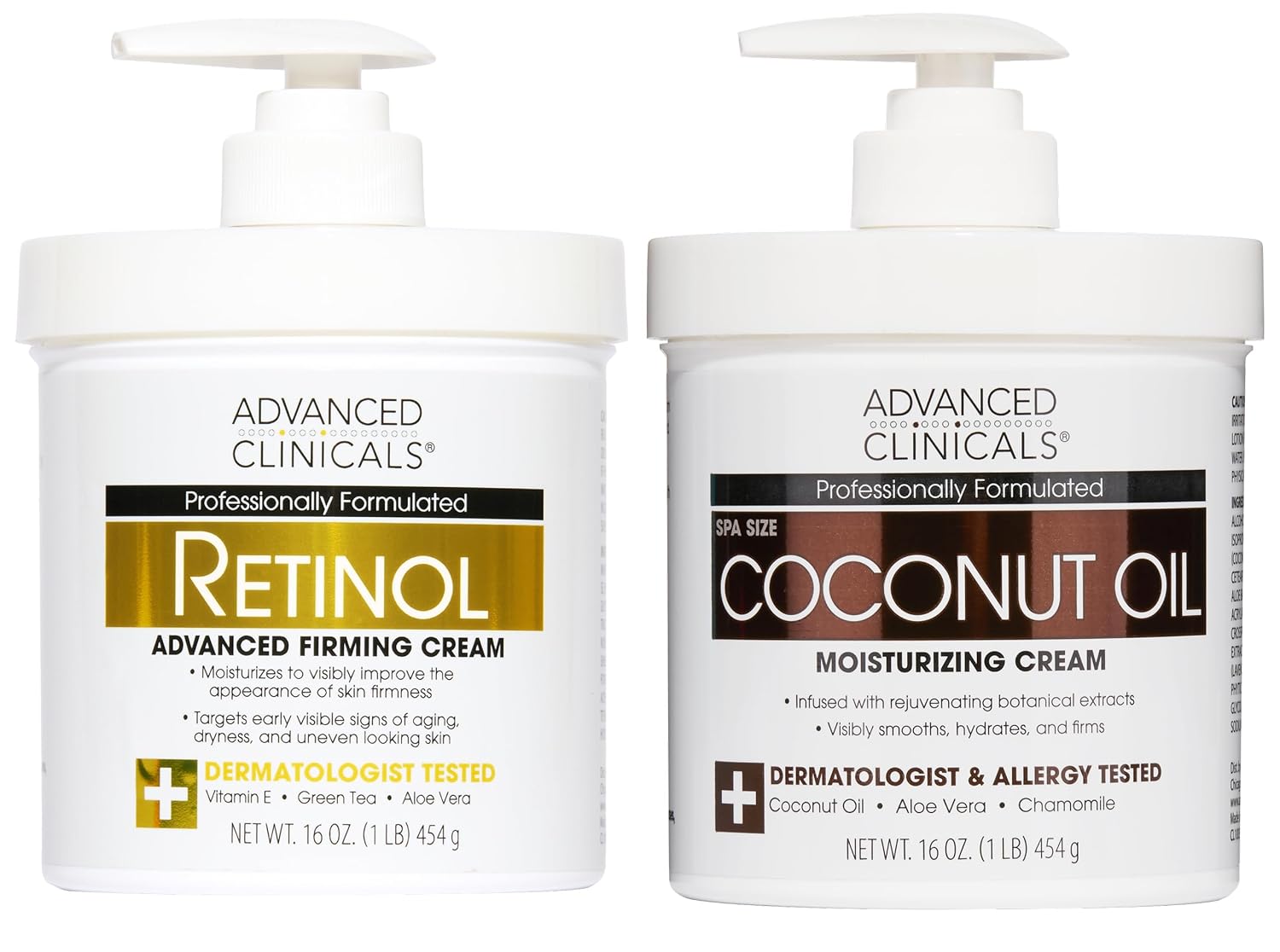 Advanced Clinicals Coconut Oil Body Cream For Women & Men | Hydrating Coconut Lotion For Extremely Dry Skin | Visible Anti Aging Body Butter Skin Care Balm Moisturizer For Hand, Heel, Feet, 16 Ounce