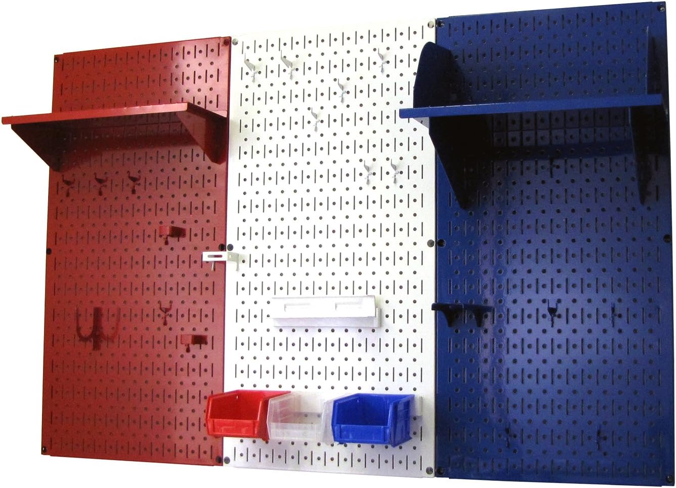 Wall Control Patriot Pegboard Organizer American Made 4ft Metal Pegboard Tool Storage Kit Made in The USA