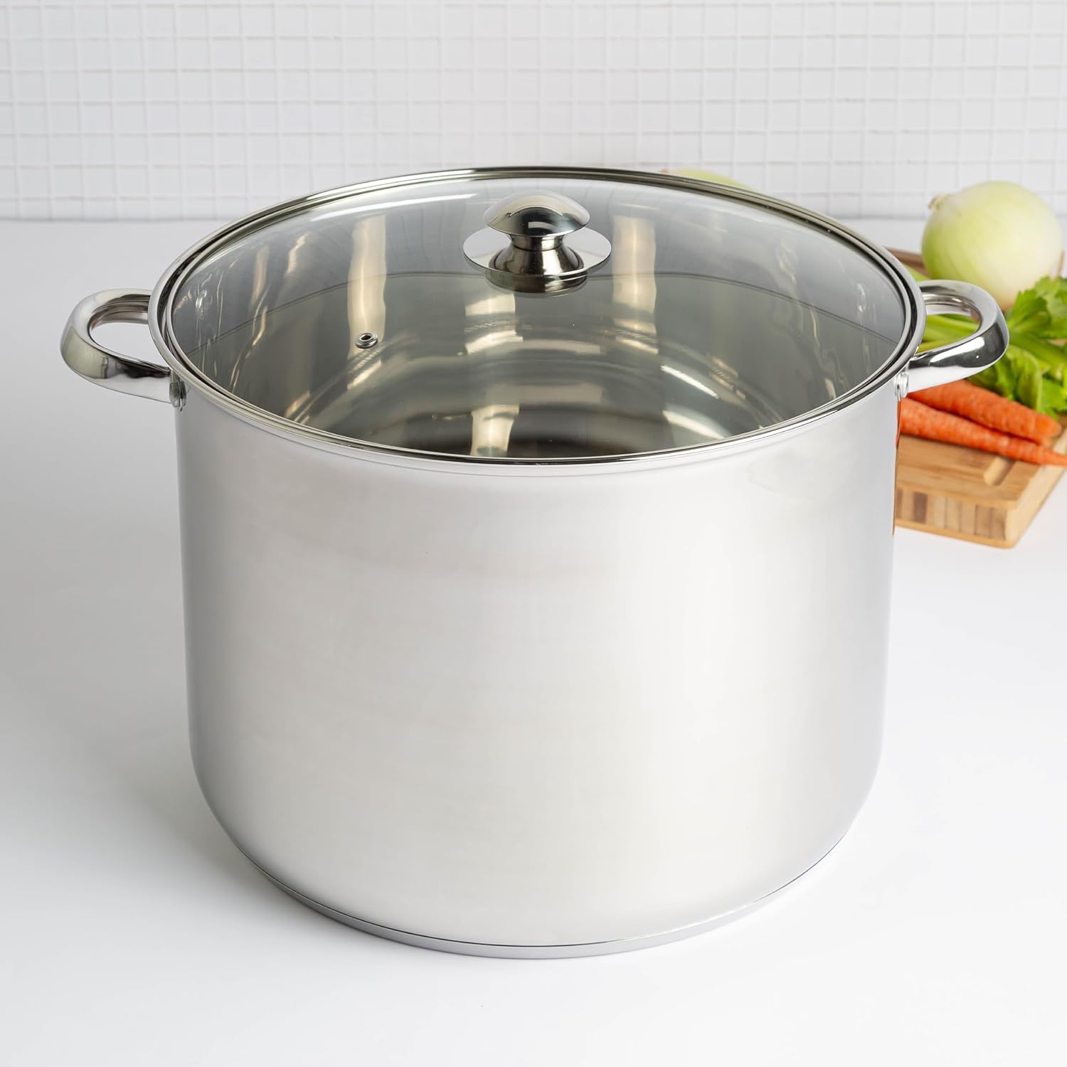 Ecolution Stainless Steel Sauce Pan, Encapsulated Induction Ready Cooking Pot with Glass Lid, Oven Safe, Dishwasher Safe Soup Pot, 2-Quart