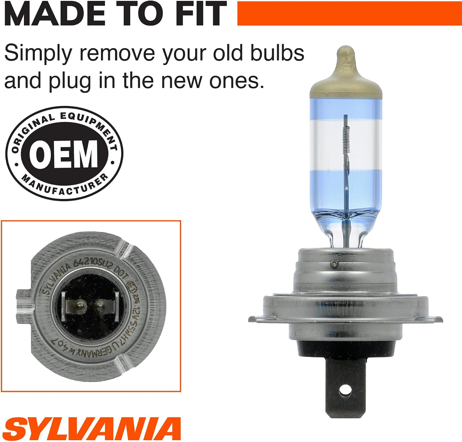 SYLVANIA - H7 SilverStar Ultra - High Performance Halogen Headlight Bulb, High Beam, Low Beam and Fog Replacement Bulb