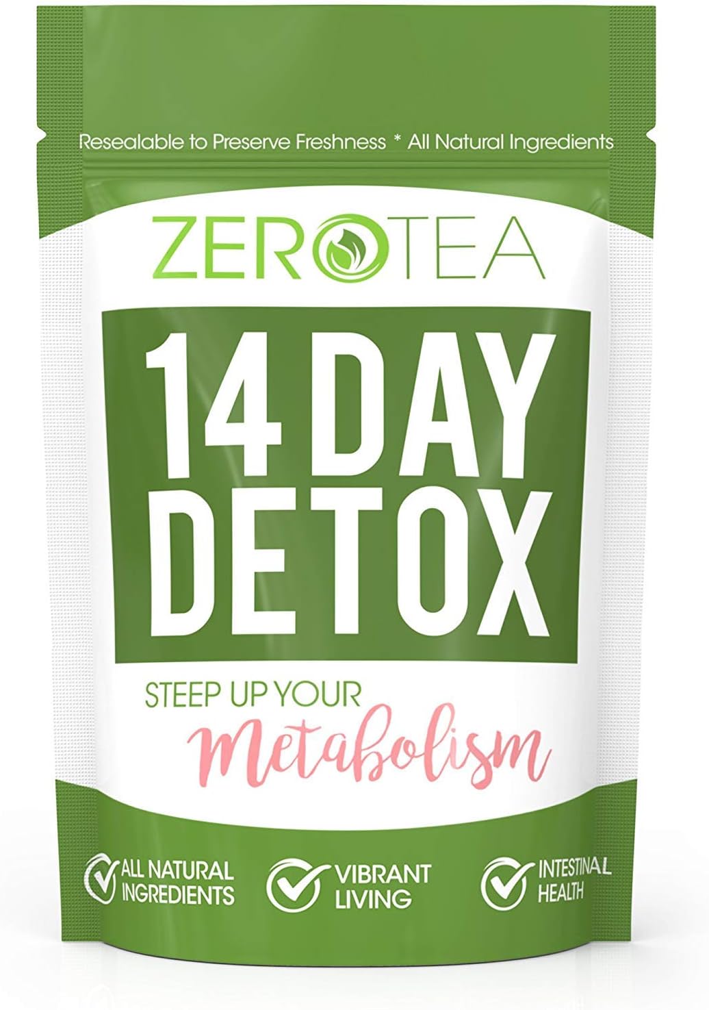 FATBOM Zero Tea 14 Day Detox Tea, Teatox Herbal Tea for Cleanse