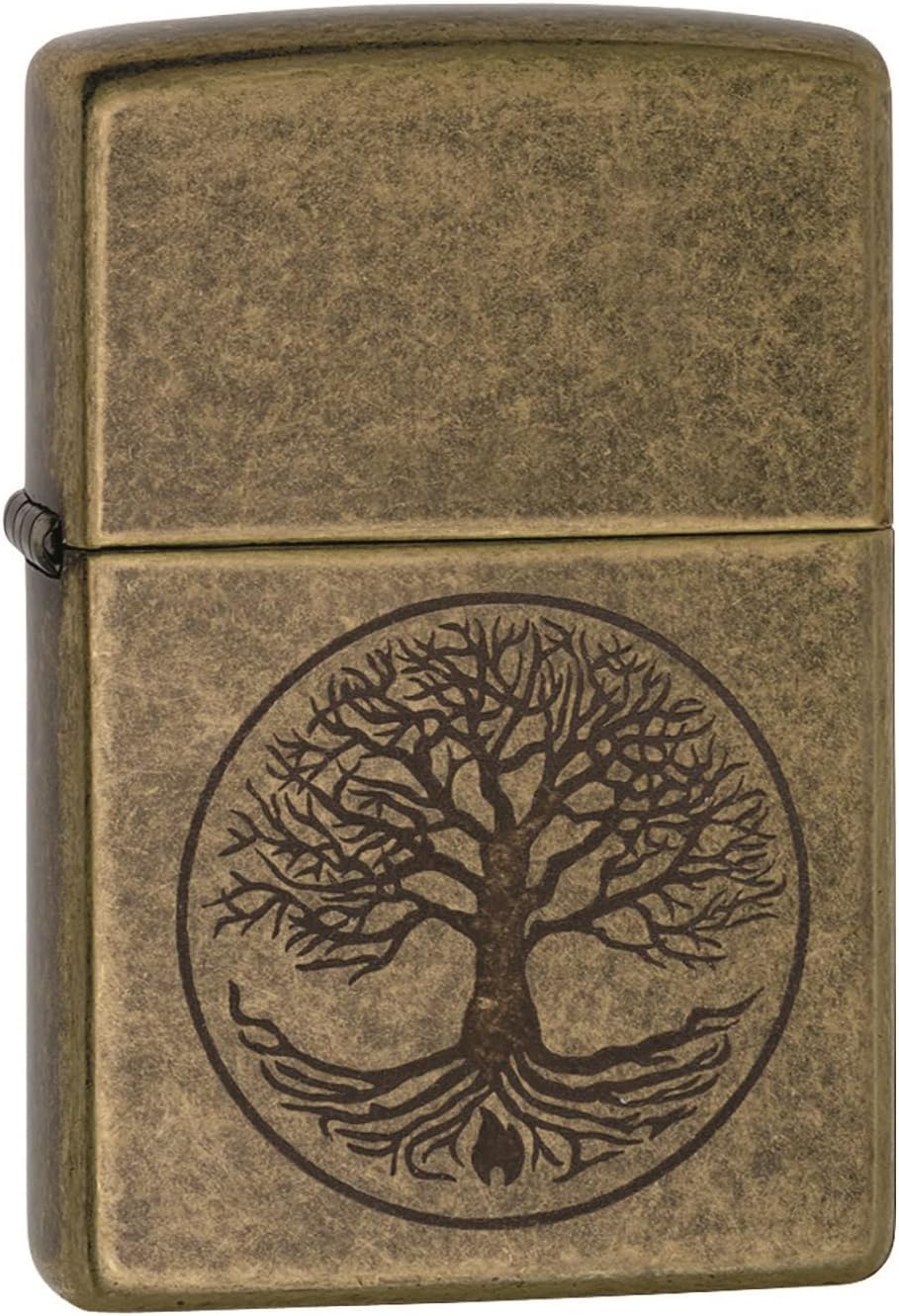 Zippo Tree of Life Pocket Lighter - Refillable Flip-Top Windproof Lighters - Spiritual and Symbolic Design Pocket Lighters - Luxury Metal Lighter Made in USA