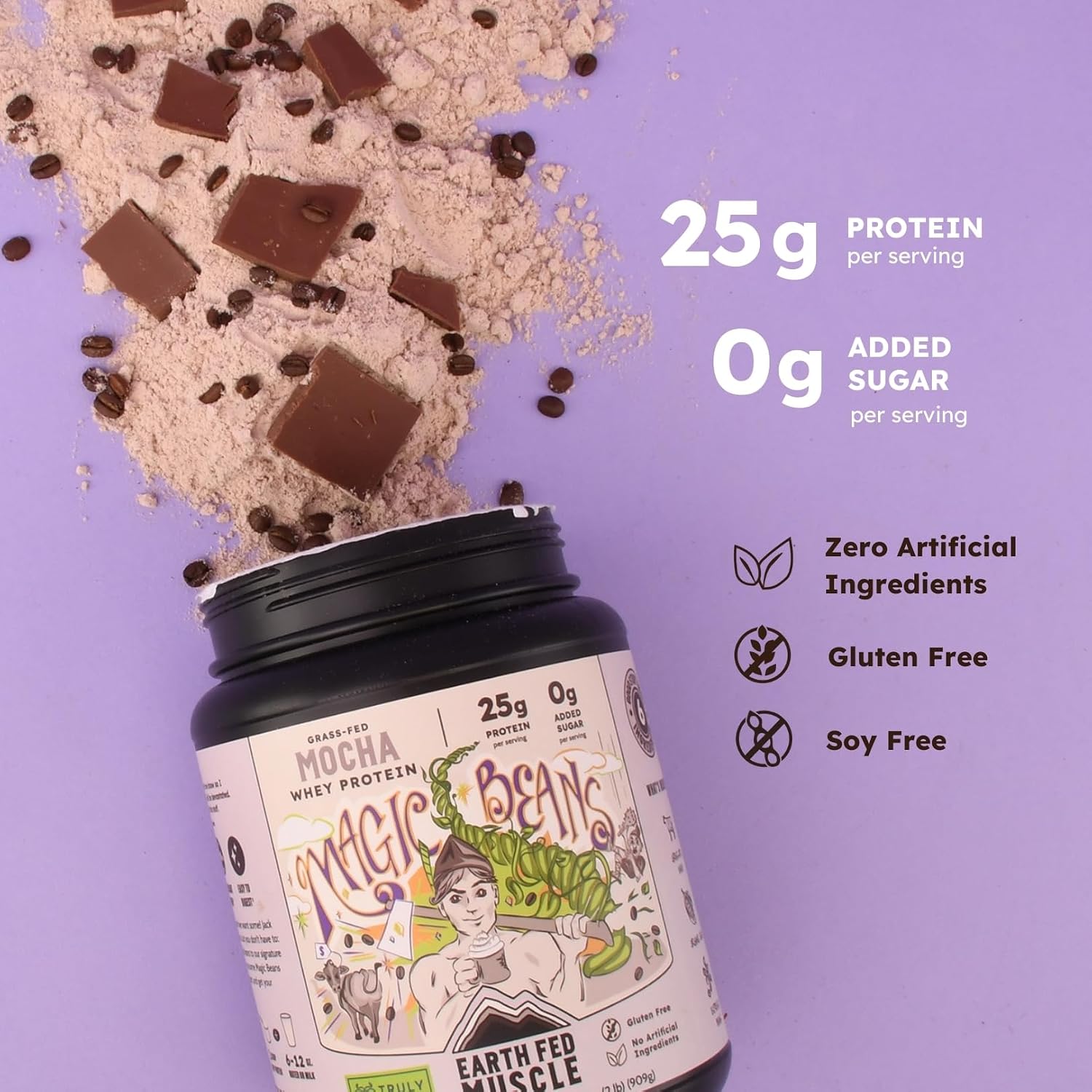 Earth Fed Muscle Whey Back Vanilla Irish Grass Fed Whey Protein Isolate | 25g protein per scoop, Third-Party Certified. Smooth vanilla, zero artificial sweeteners. Cold-processed in Ireland.