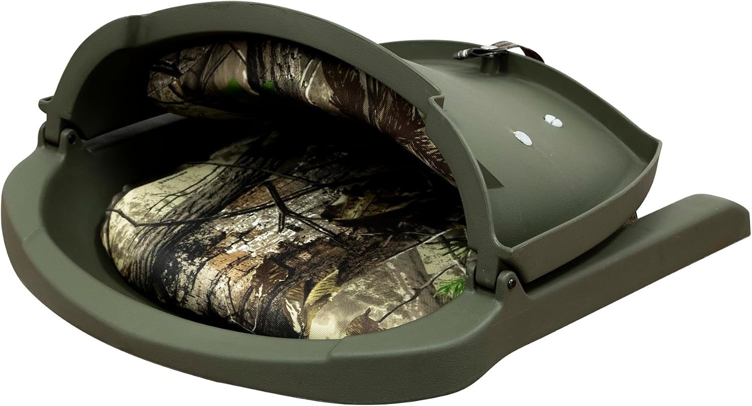 Wise Camo Padded Fold Down Seat, Shadow Grass Blades/Brown Shell