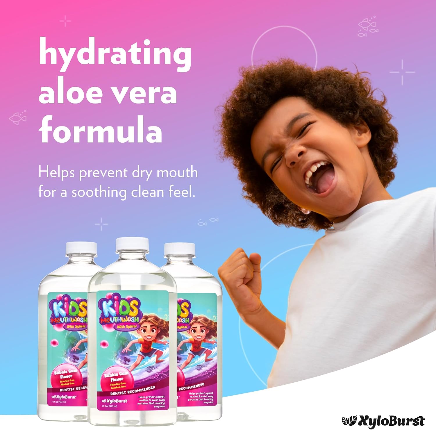 Xyloburst Oral Rinse Mouthwash - Natural Xylitol Mouthwash | Fluoride Free Mouth Wash | Alcohol Free Mouth Wash | Fresh Mint Mouth Rinse | SLS Free