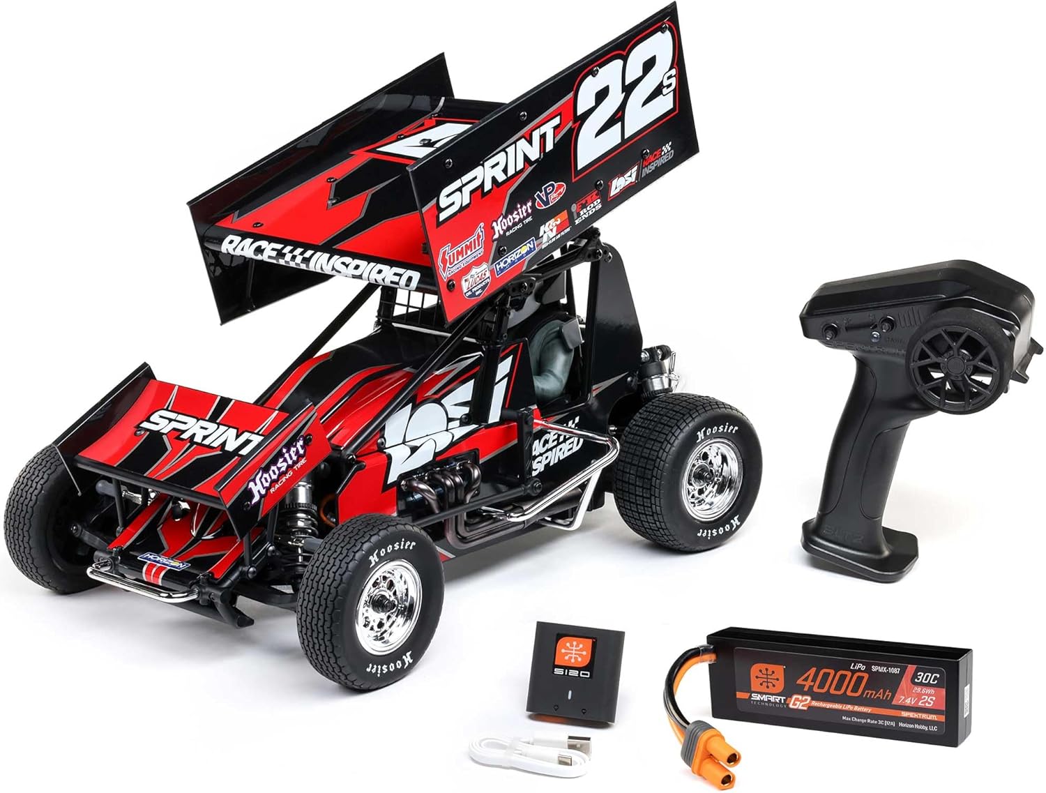 Losi 22S Sprint RTR with Battery and Charger Red 1/10 2 Wheel Drive LOS-2359