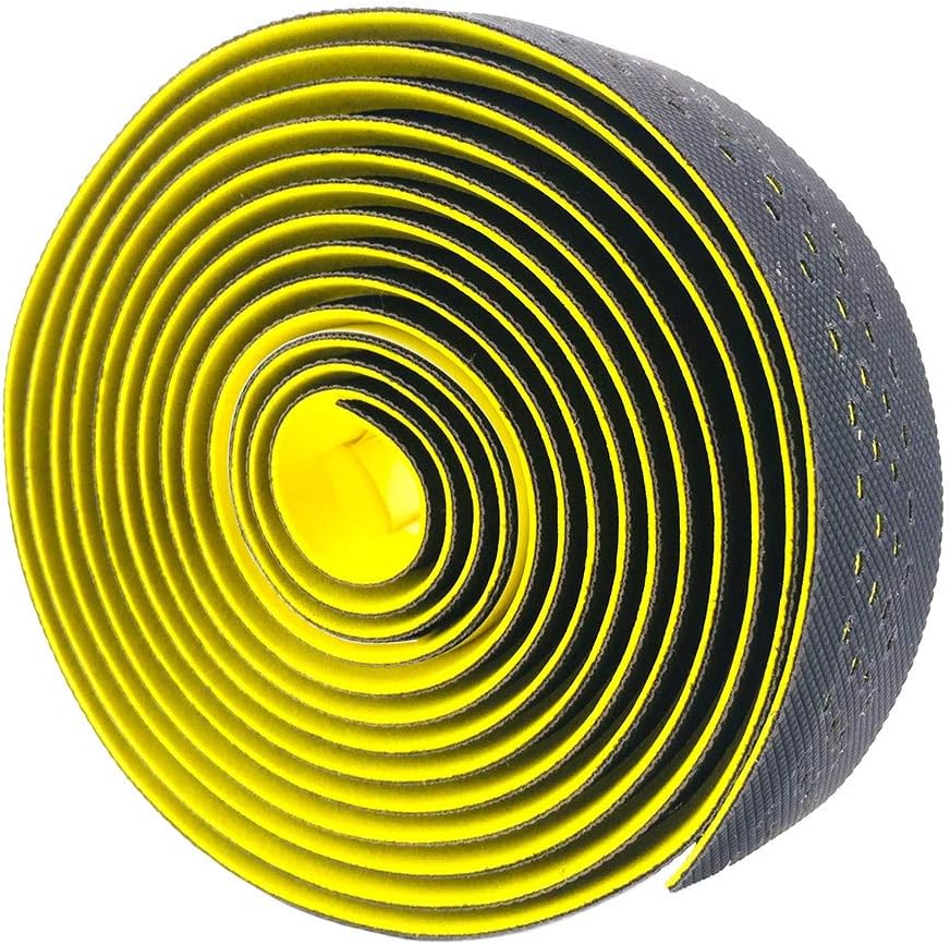 Tvoip 2 Rolls Soft Road Bike Bicycle Handlebar Cork EVA PU Bar Tape Professional Cycling Damping Anti-Vibration Wrap