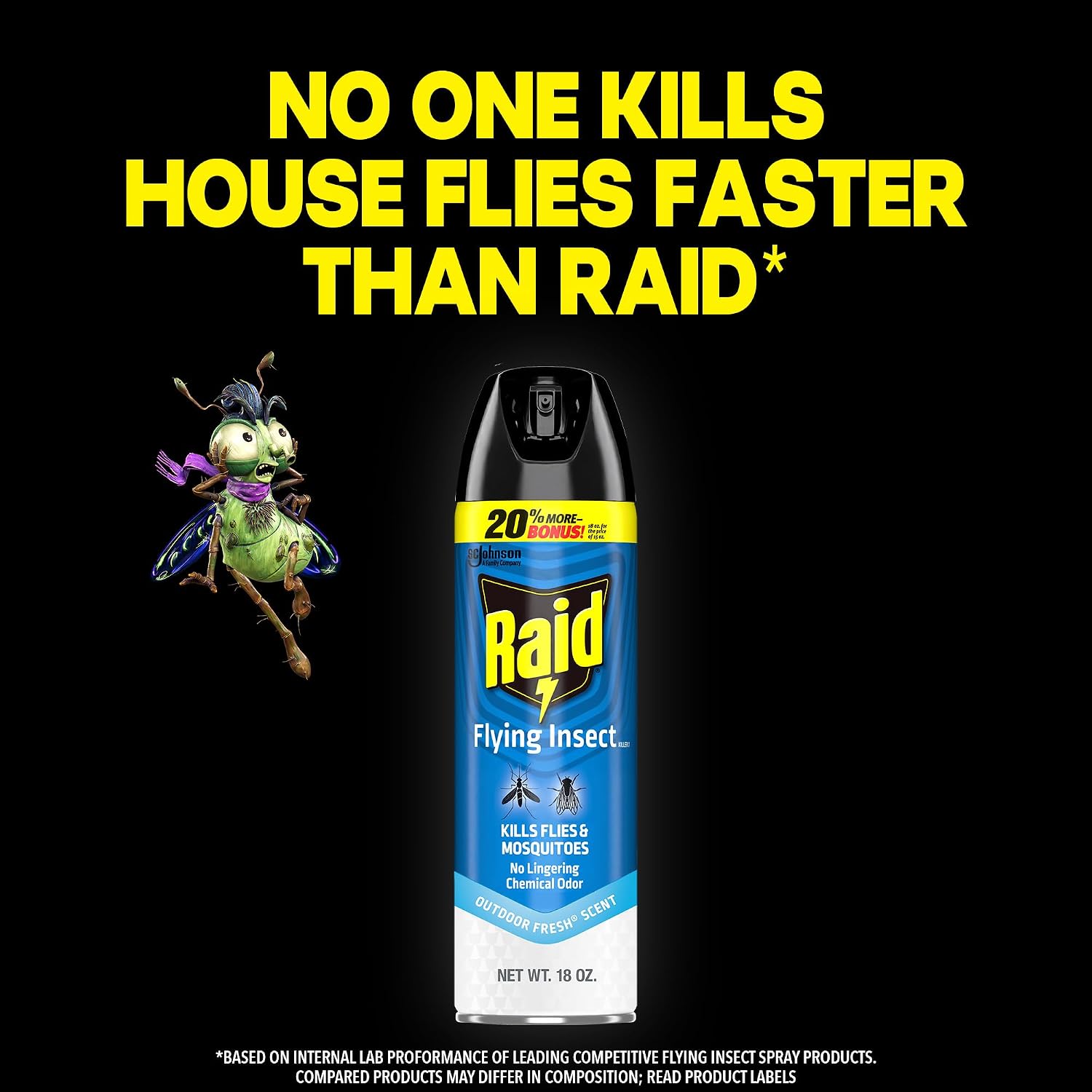 Raid Flying Insect Killer 7, Bug Spray, Insecticide Spray for Indoors & Outdoors, 18 oz
