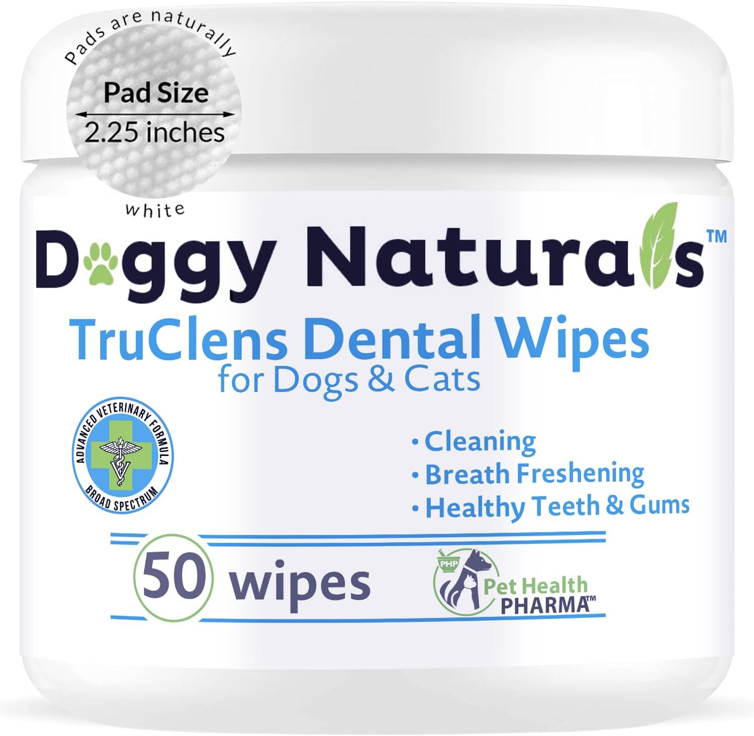 Truseb | Dental TRUCLENS Wipes for Dogs and Cats (50ct Wipes)