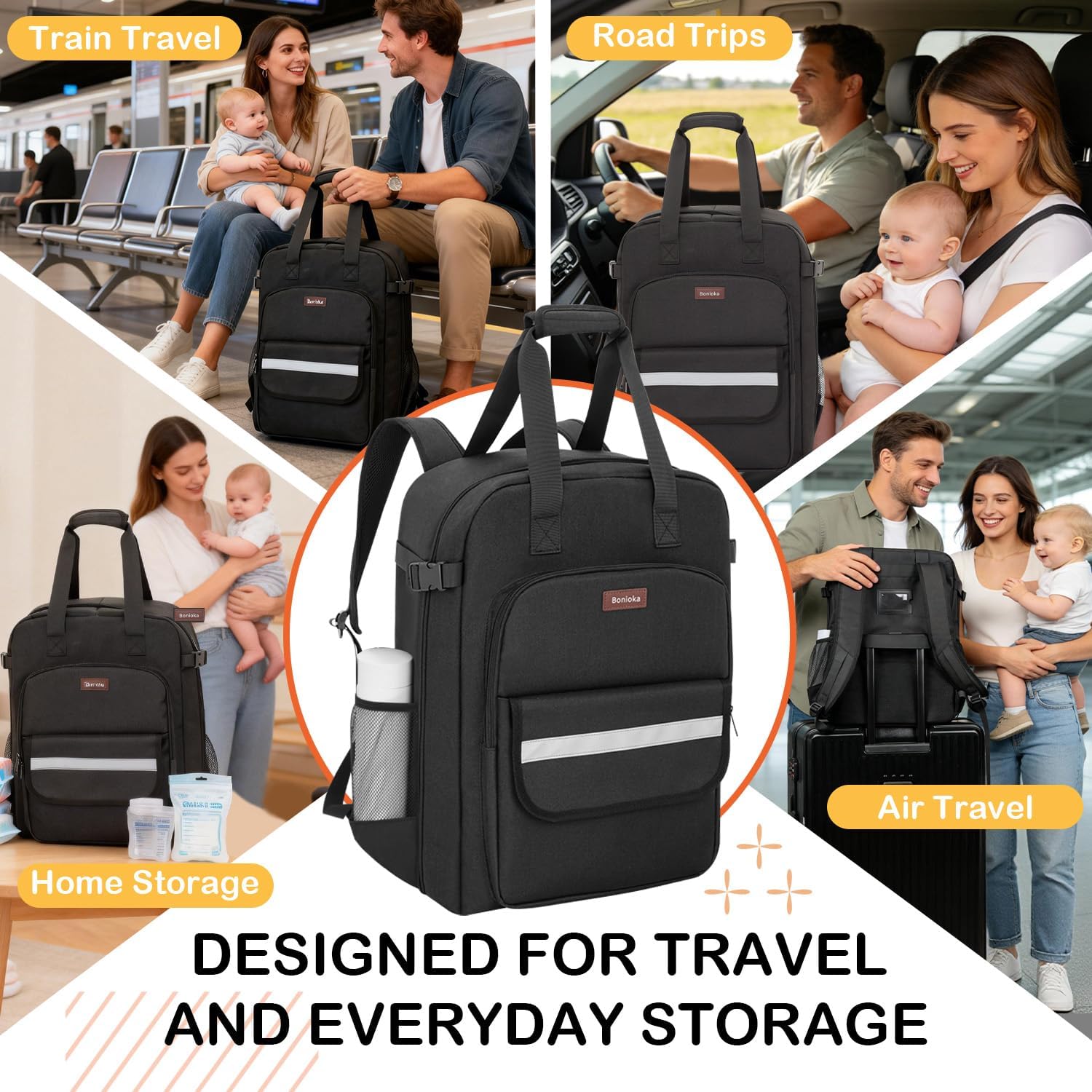 Stroller Backpack for Airplane Compatible with GB Pockit & Pockit Air Plus | Stroller Travel Bag with Pockets, Padded Protective Gate Check Bag