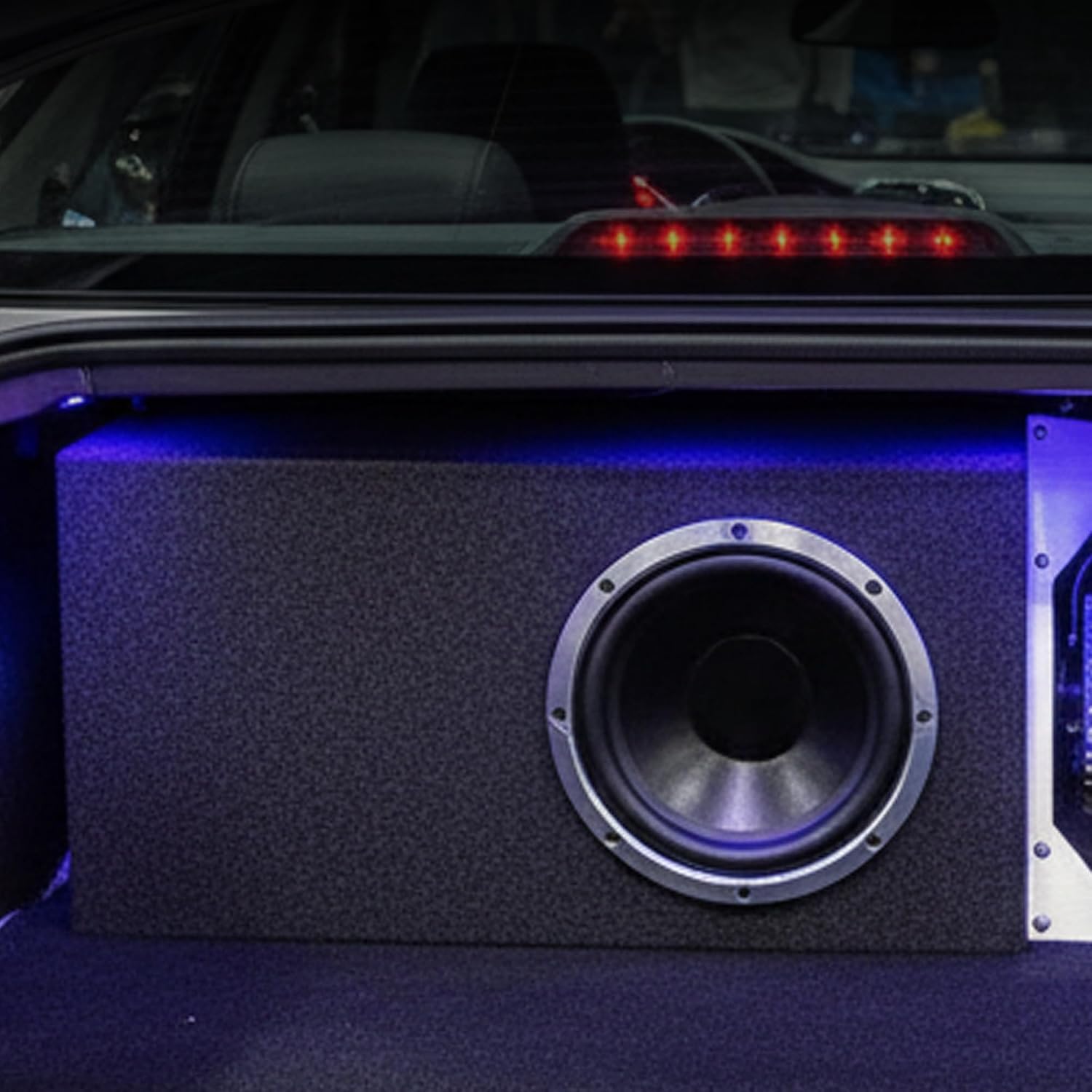 QPower HD112VL Single 12 Inch SPL XL Heavy Duty Side Ported Subwoofer Box Enclosure with Durable Carpet Covering for Car Audio Systems