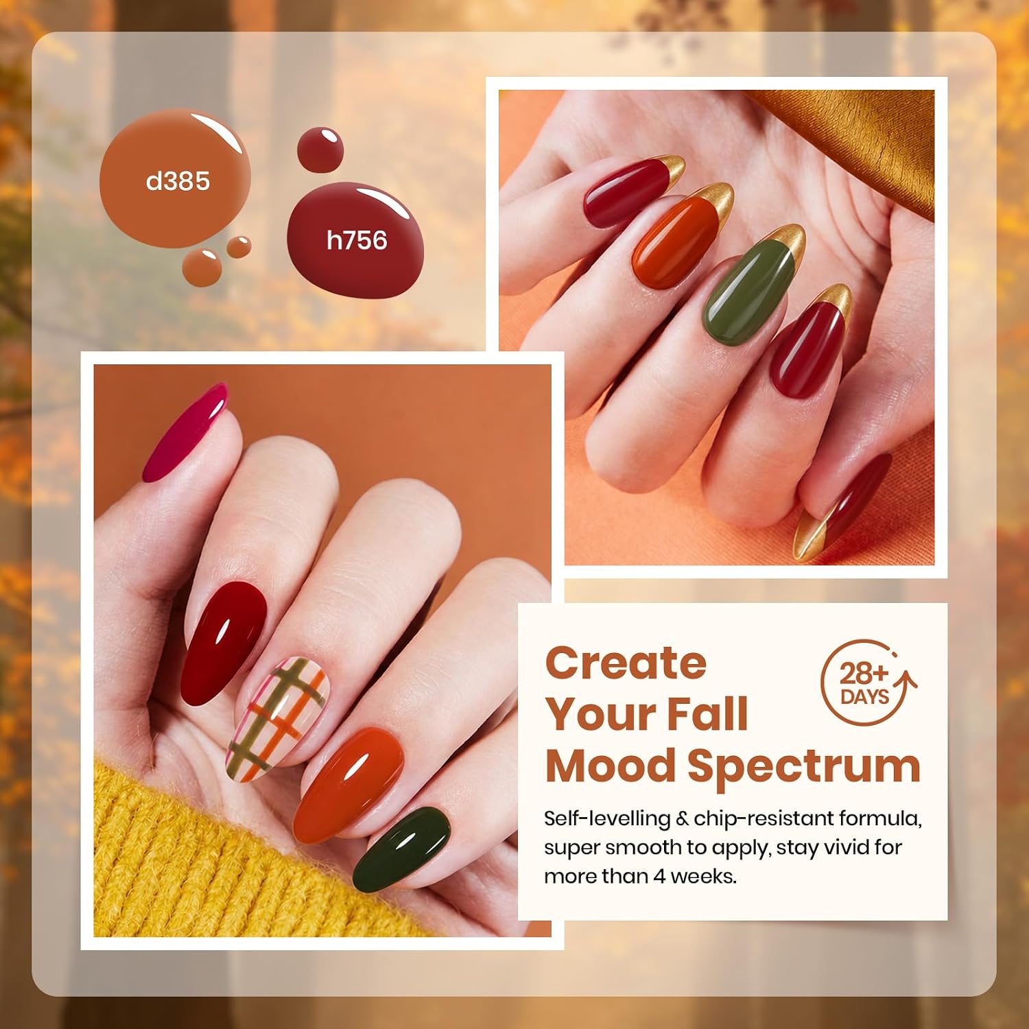Beetles Green Gel Polish Set, 6 Colors Misty Forest Collection