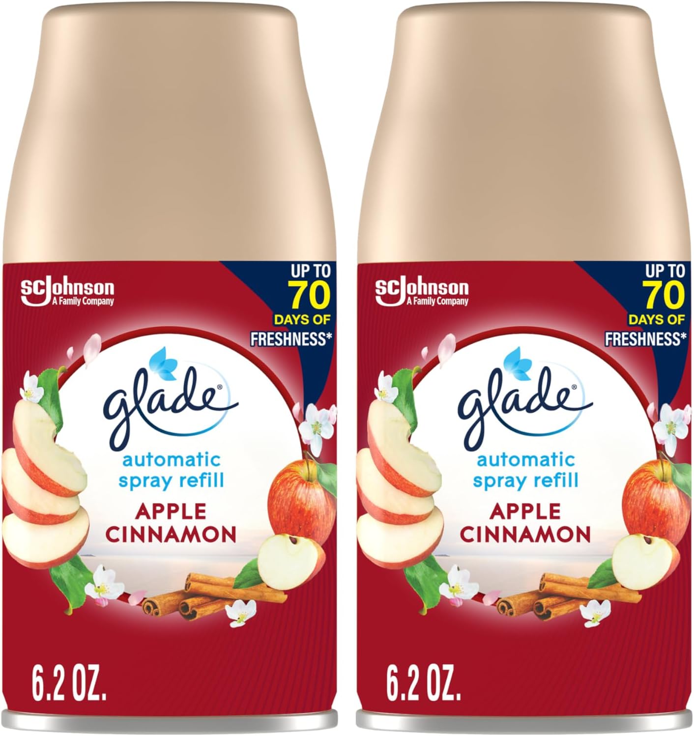 Glade Automatic Spray Air Freshener Refill, Scented Air Freshener for Home and Bathroom, Clean Linen, 6.2 Oz, 2 Count