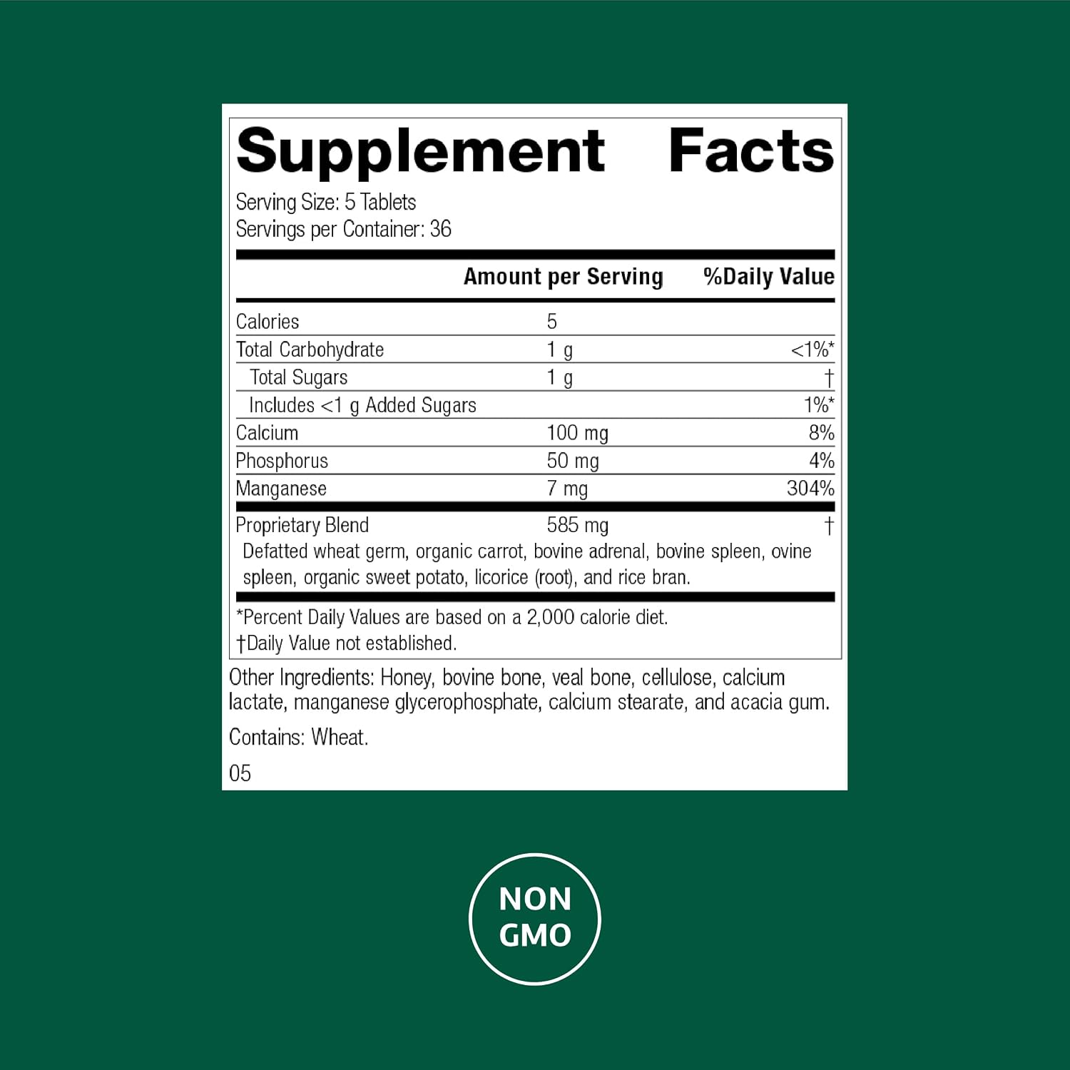 Standard Process Bio-Dent - Supports Bone & Muscle Health - Aids the Production of Cartilage & Collagen - Supports Energy Metabolism - Whole