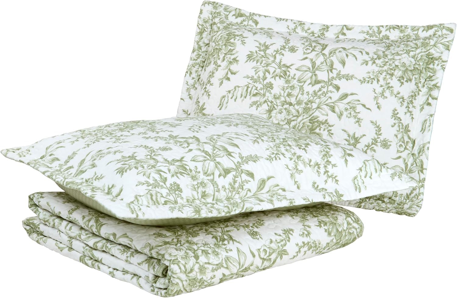 Laura Ashley – Queen Quilt Set, Soft & Lightweight Bedding with Matching Shams, Reversible Floral Room Decor, College Dorm Room Essentials (Bedford Blue)