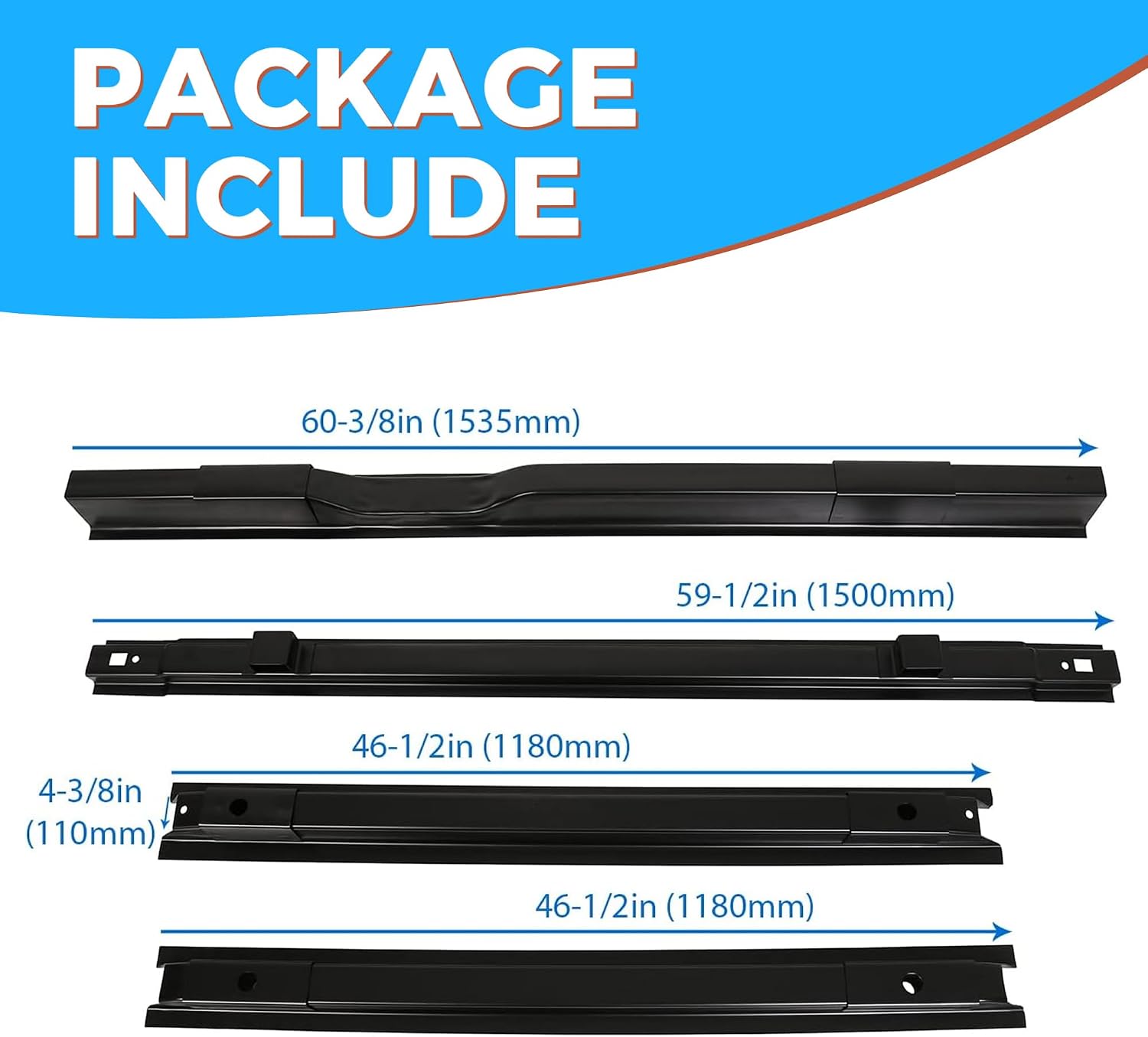 ECOTRIC Short Bed Crossmember Kit Compatible with 99-18 F-250 F-350 F-450
