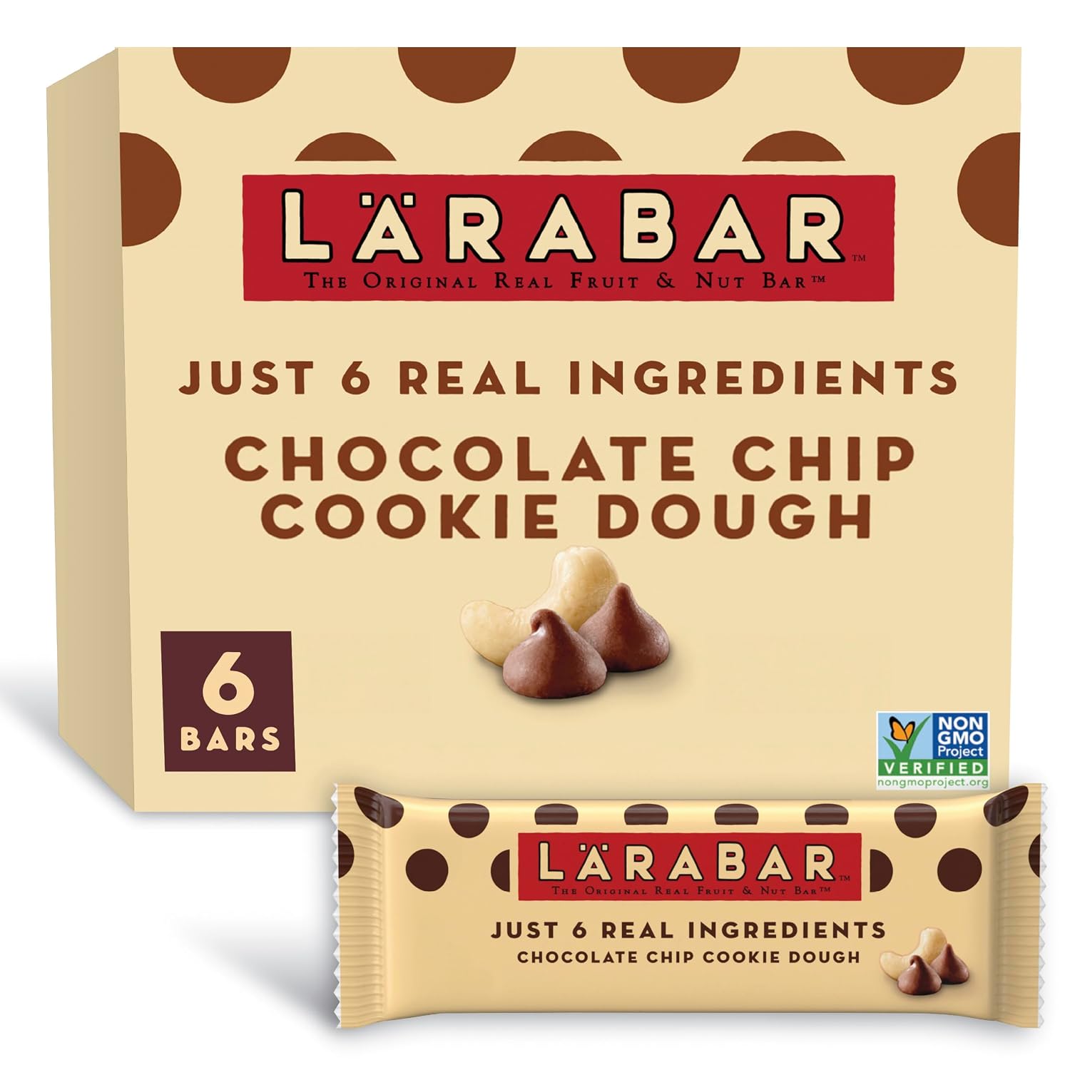 Larabar Chocolate Chip Cookie Dough, Fruit & Nut Bars, 18 ct, 28.8 oz